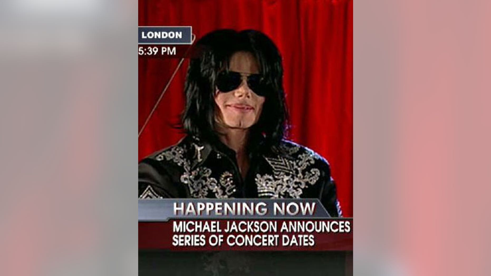 Michael Jackson announces a series of London tour dates on Thursday March 5, 2009.
