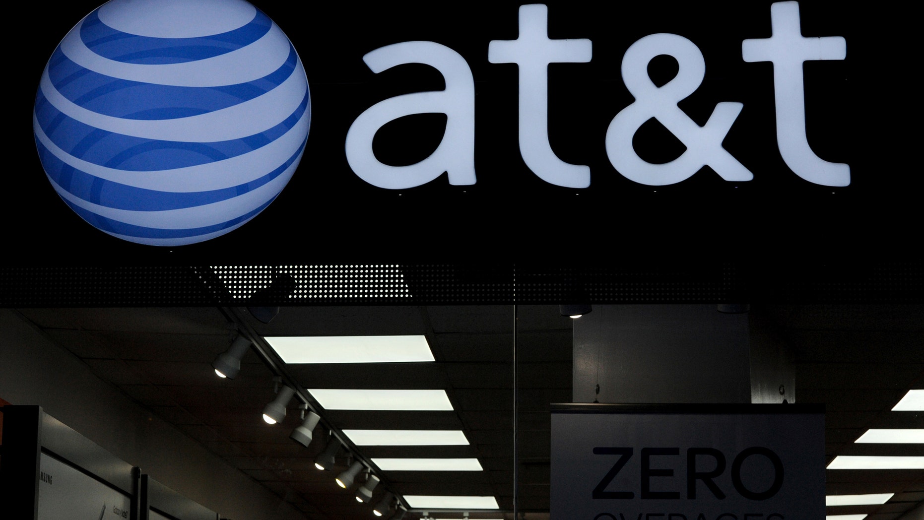 An AT&T logo is seen at a AT&T building in New York City, October 23, 2016. (REUTERS/Stephanie Keith)