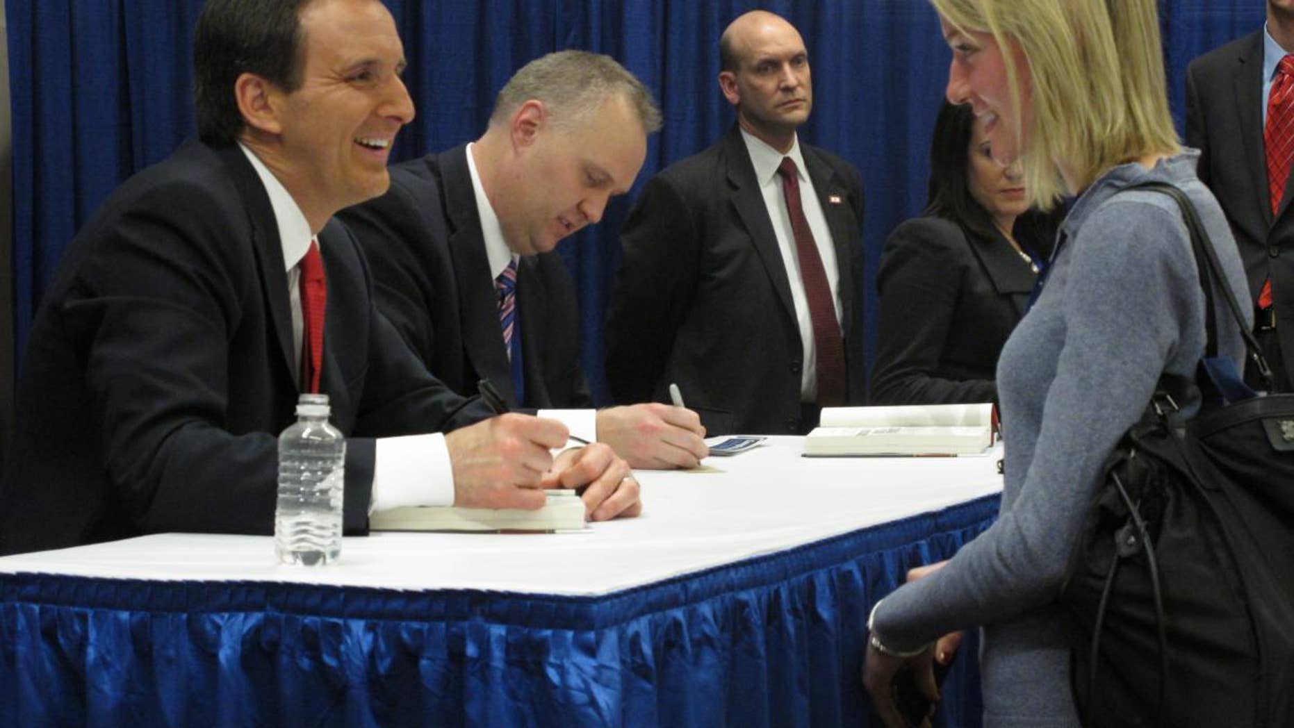 Former Minnesota Gov. Tim Pawlenty (R) signs books at the Conservative Political Action Conference Febuary 11. (Fox News Photo)