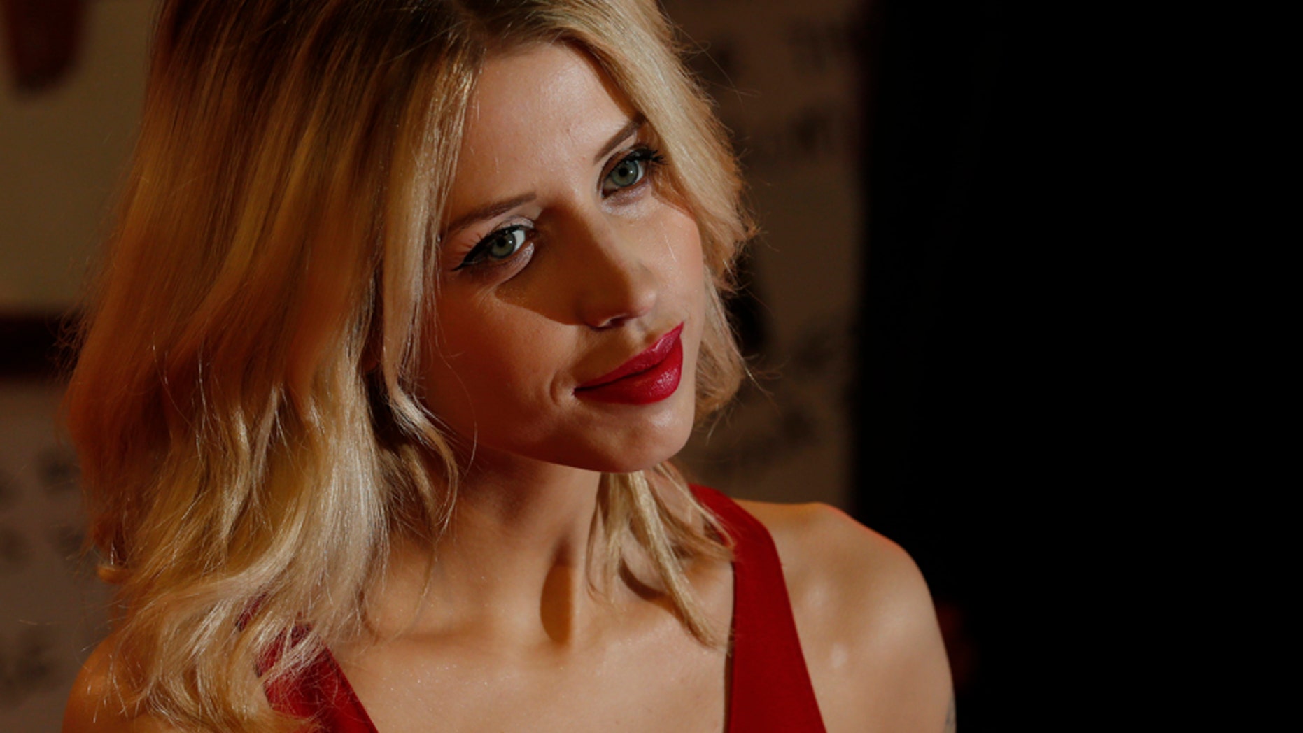Peaches Geldof, daughter of Bob Geldof, at the European premiere of "The Twilight Saga: Breaking Dawn Part 2" in London November 14, 2012.
