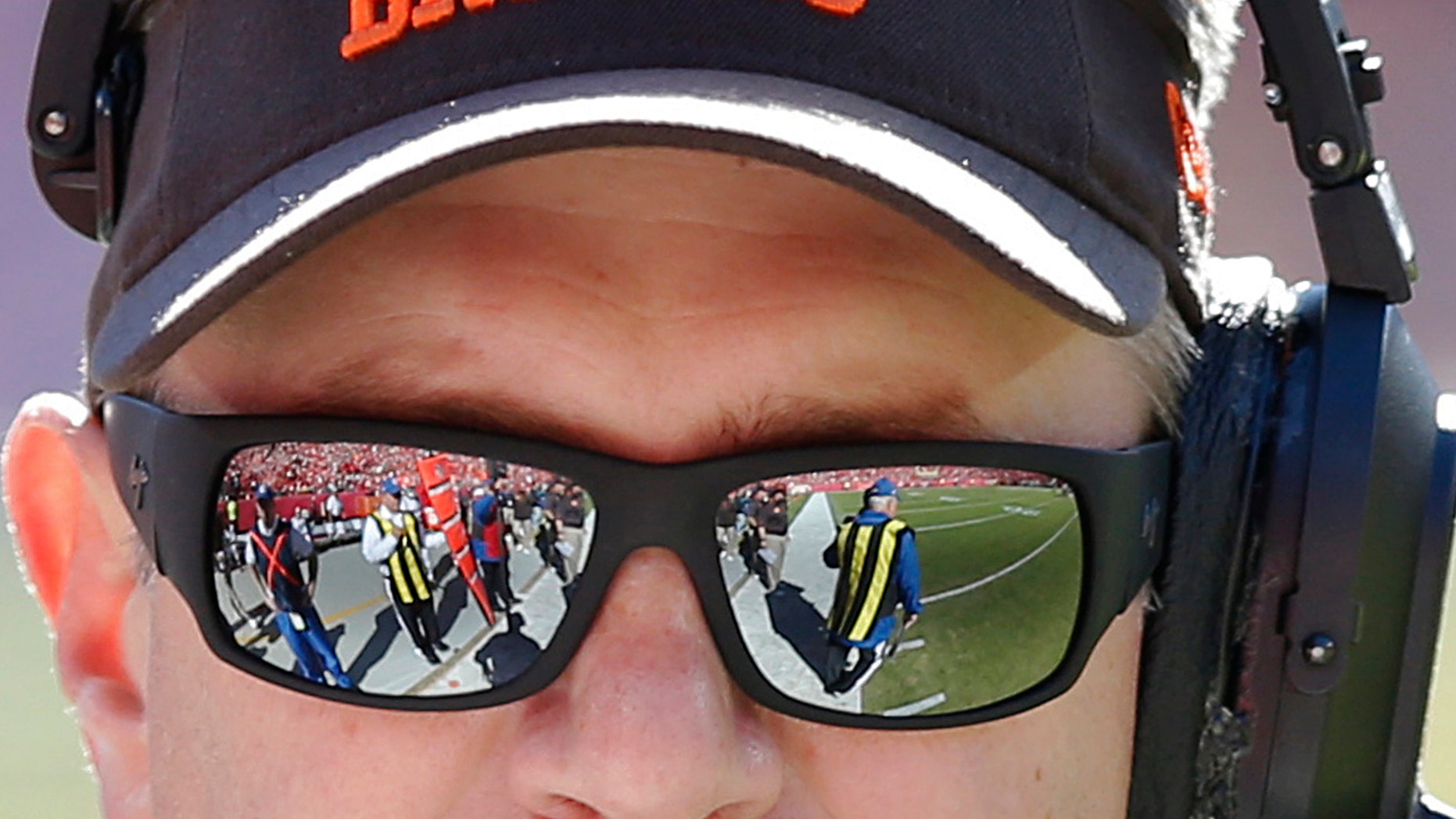 ADVANCE FOR WEEKEND EDITIONS, NOV. 9-10 - FILE - In this Oct. 27, 2013 file photo, Cleveland Browns coach Rob Chudzinski walks the sideline during the first half of an NFL football game against the Kansas City Chief in Kansas City, Mo. The Browns hit the bye week in better shape than they've been in years, and Chudzinski deserves much of the credit. (AP Photo/Ed Zurga, File)