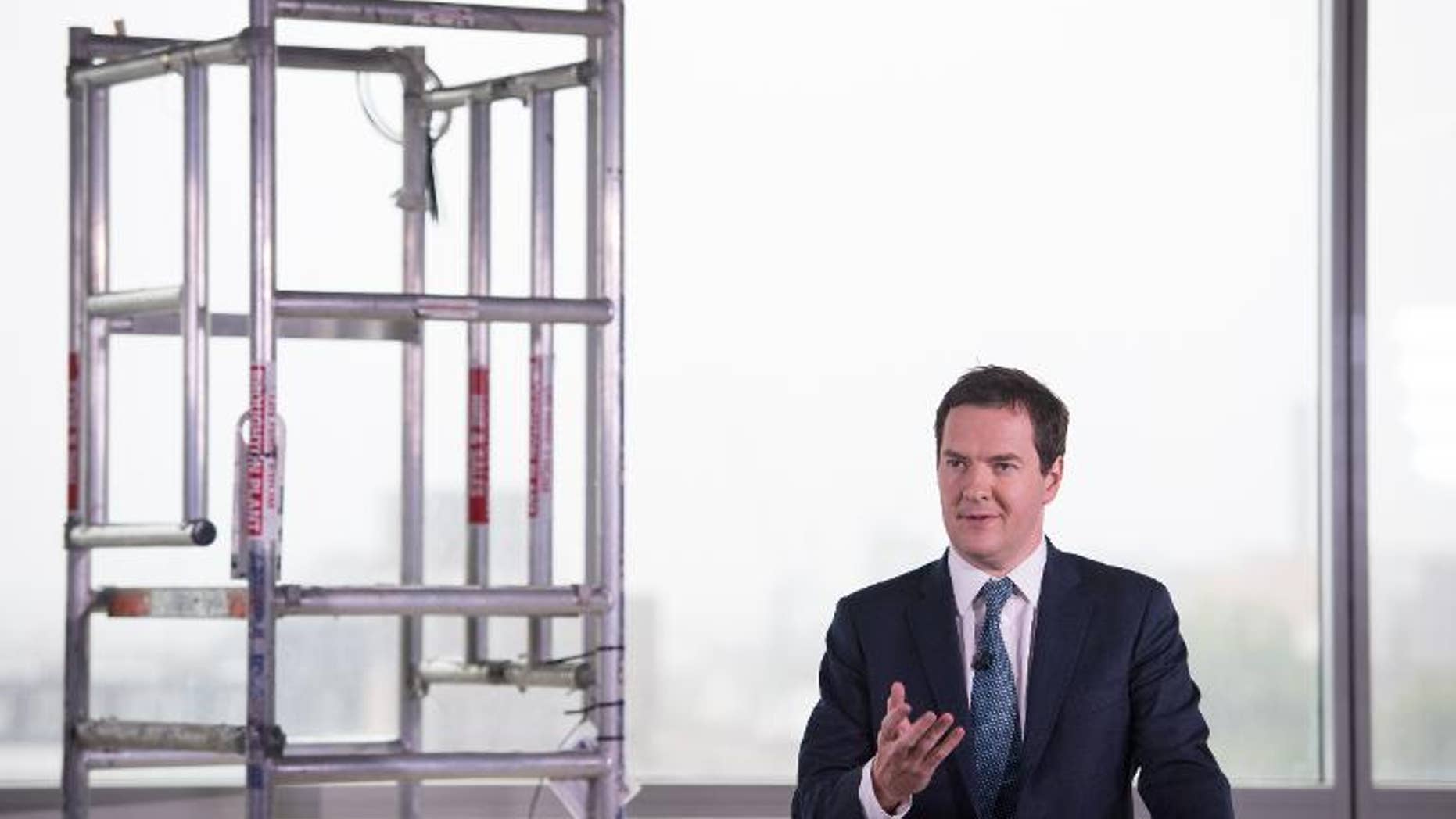 Finance minister George Osborne makes a speech in east London on September 9, 2013