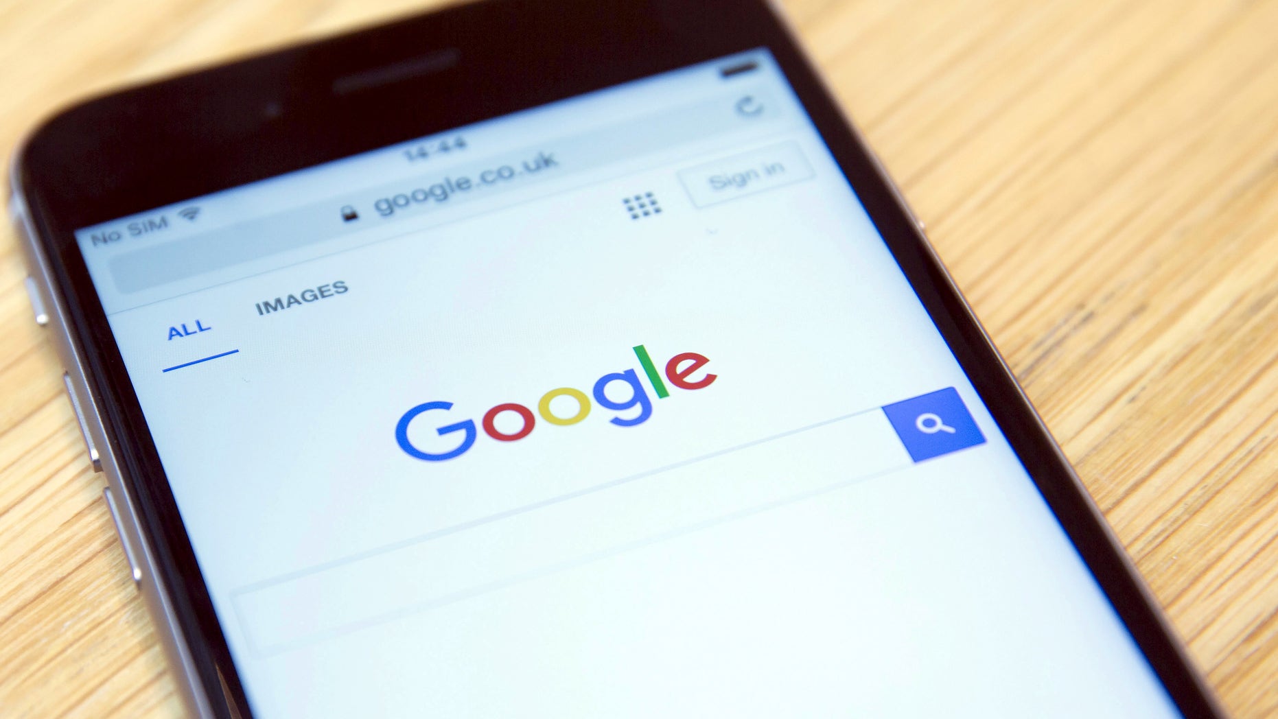The Google internet homepage is displayed on a product at a store in London, Britain January 23, 2016.