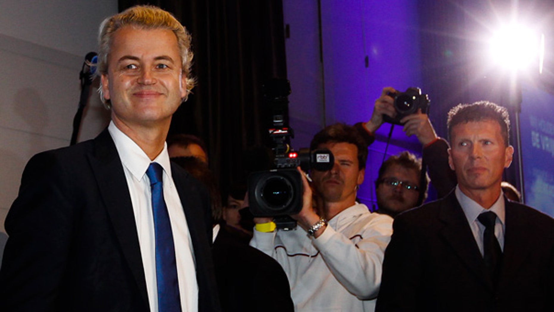 Oct. 2: Controversial Dutch parliamentarian Geert Wilders arrives to give a speech at a hotel in Berlin.