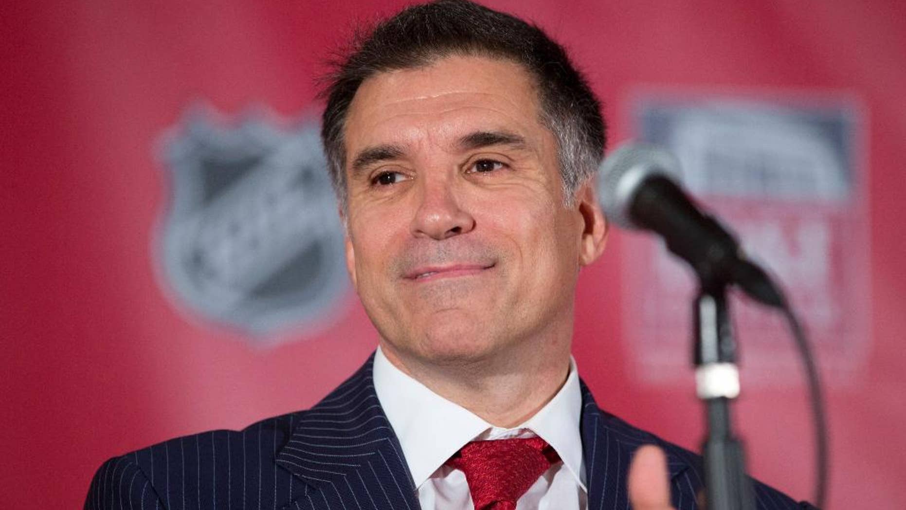 FILE - In this Sept. 27, 2013 file photo, Vincent Viola talks to the media about the future of the Florida Panthers during a press conference in Sunrise, Fla. President-elect Donald J. Trump has picked Viola as secretary of the Army. Viola is the founder of several businesses, including Virtu Financial, an electronic trading firm, and owns the National Hockey League’s Florida Panthers. He is a past chairman of the New York Mercantile Exchange. (AP Photo/J Pat Carter)