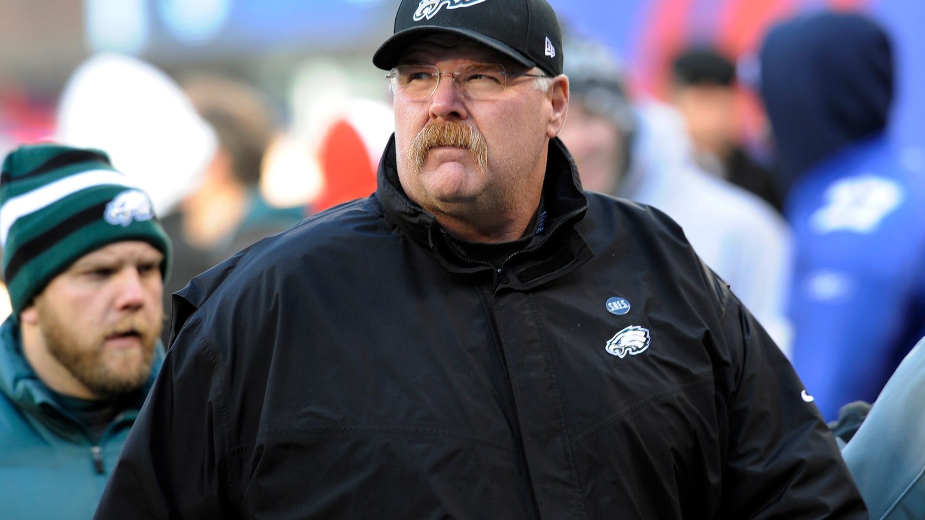 Dec. 30, 2012: Philadelphia Eagles head coach Andy Reid walks on the field before an NFL football game against the New York Giants.