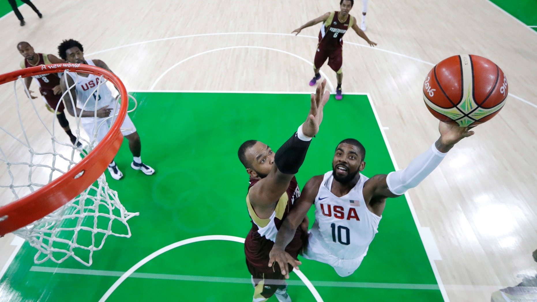 United States' Kyrie Irving at the 2016 Summer Olympics in Rio de Janeiro, Brazil, Monday, Aug. 8, 2016.