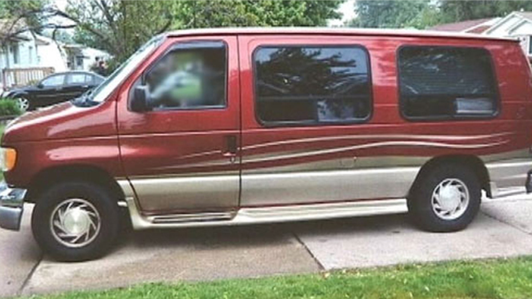 This undated image shows the van driven by the man who police say completed a trip with a dead body in his passenger seat. (MyFoxDetroit.com)
