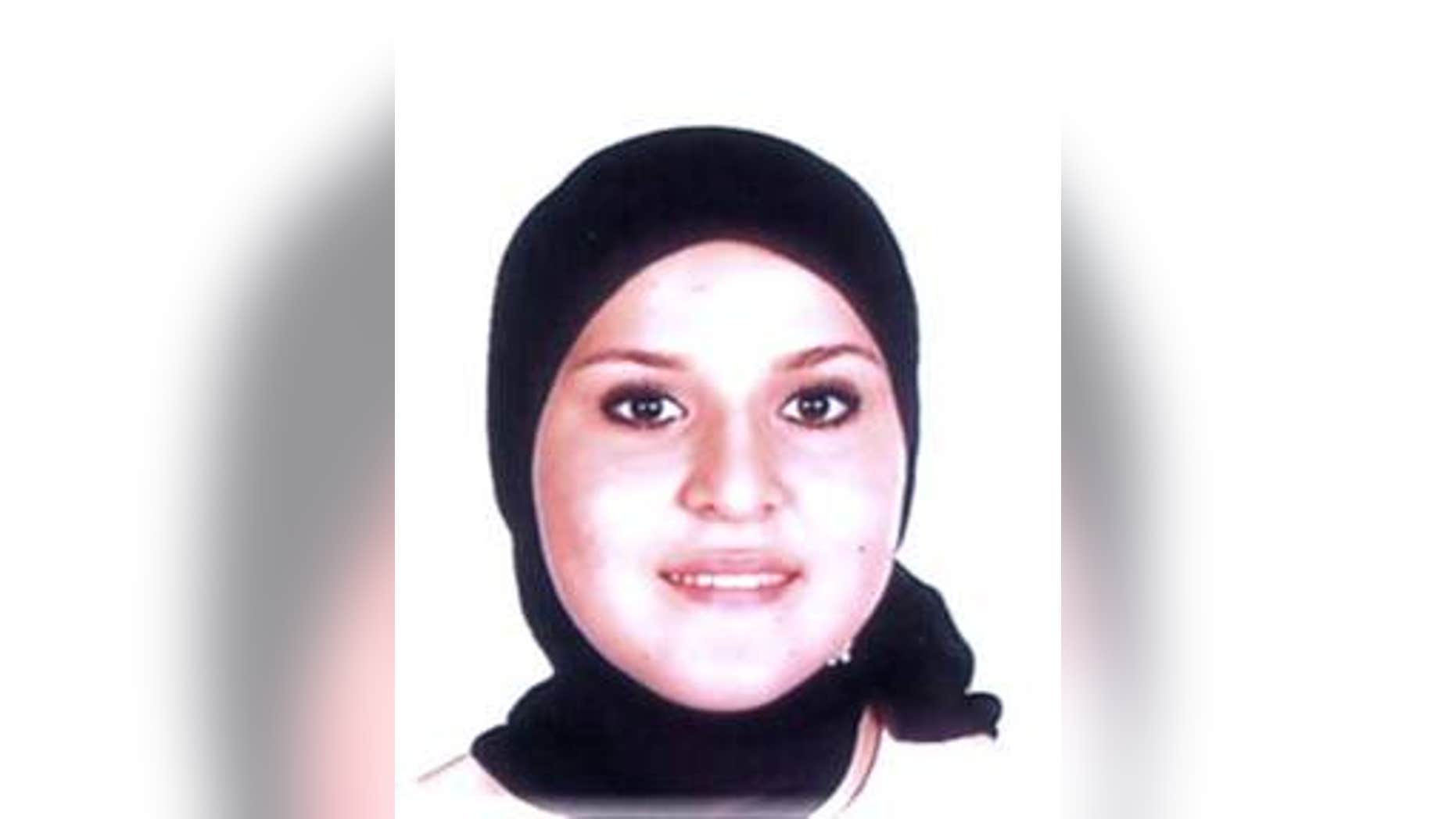 A photo of Fauzia Allal Mohamed, 19, one of the two teenage girls detained in Spain on suspicion of attempting to the join the Islamic State.