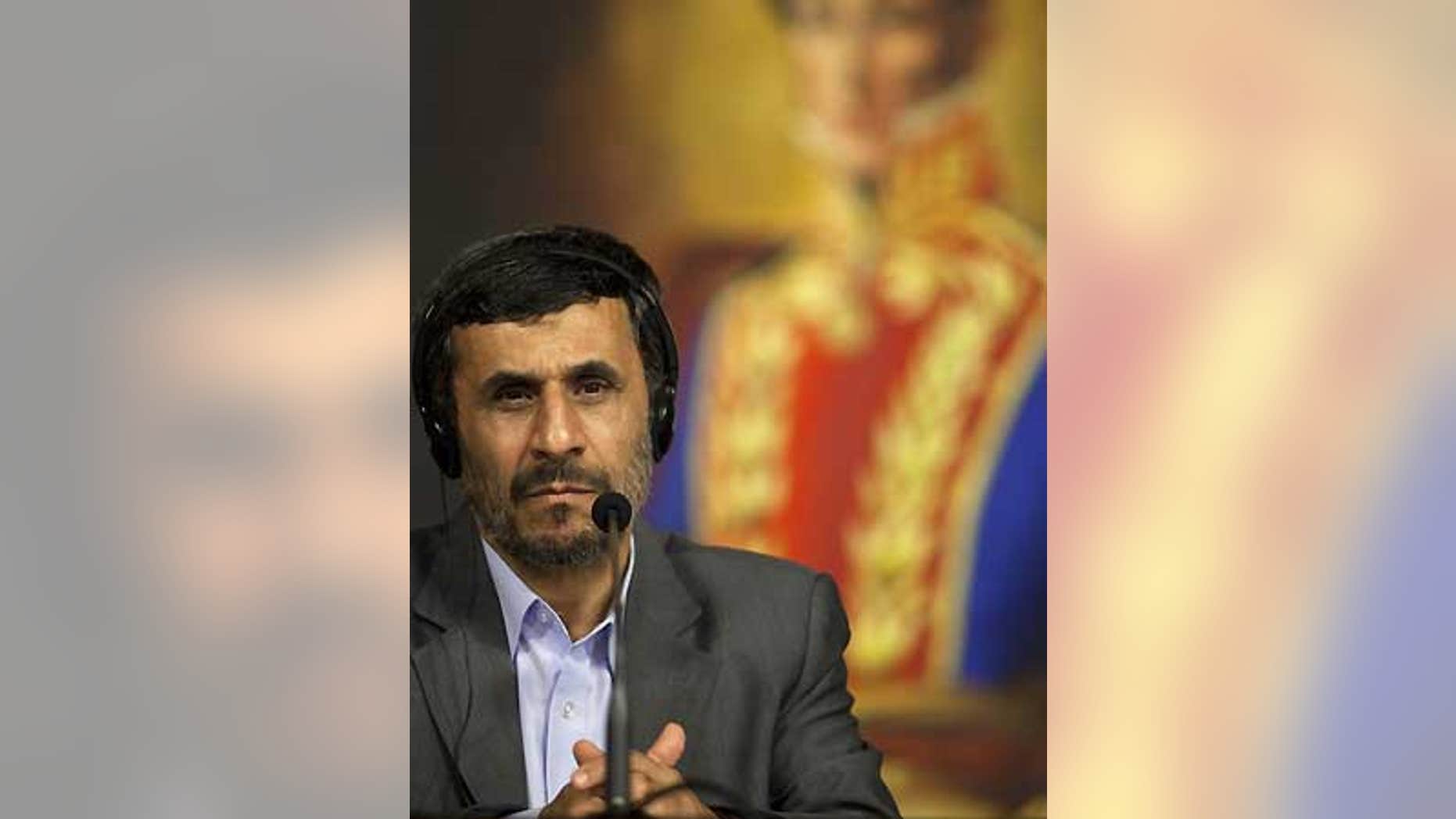 Nov. 25: Iran's President Mahmoud Ahmadinejad.
