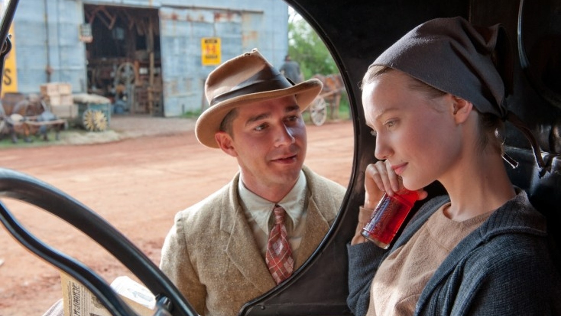 Shia LaBeouf and Mia Wasikowska in 'Lawless.'
