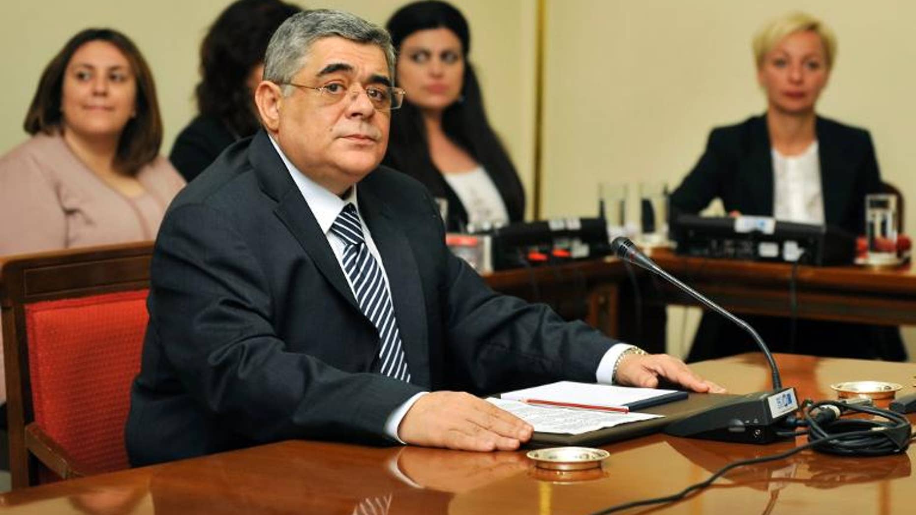Greece on Saturday arrested the leader of the neo-Nazi Golden Dawn party, Nikos Michaloliakos, pictured last year, and hunted for dozens of members as part of a crackdown launched after the murder of a leftist musician