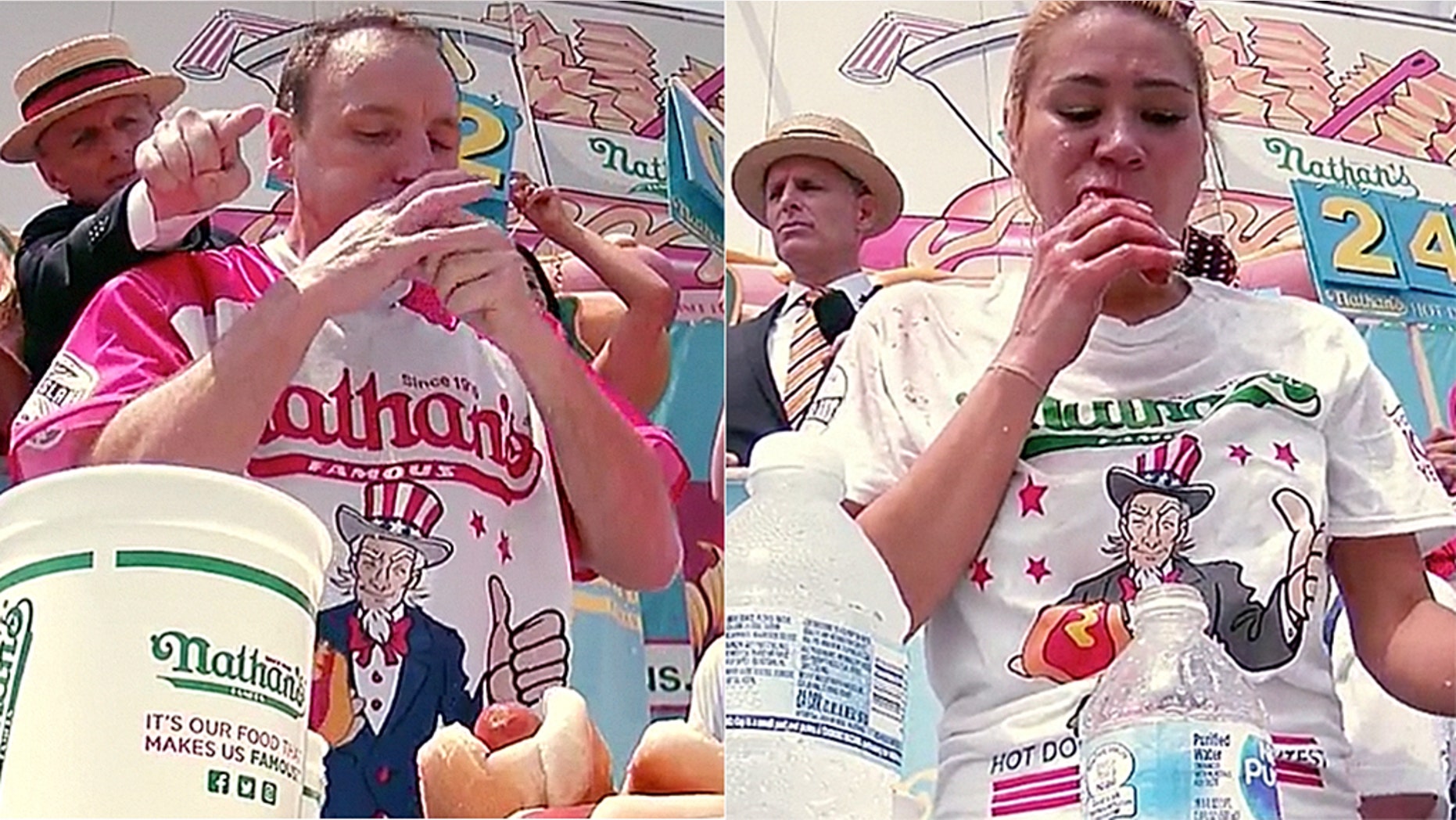 Joey Chestnut and Miki Sudo won this year's Nathan's Hot Dog Eating Contest.