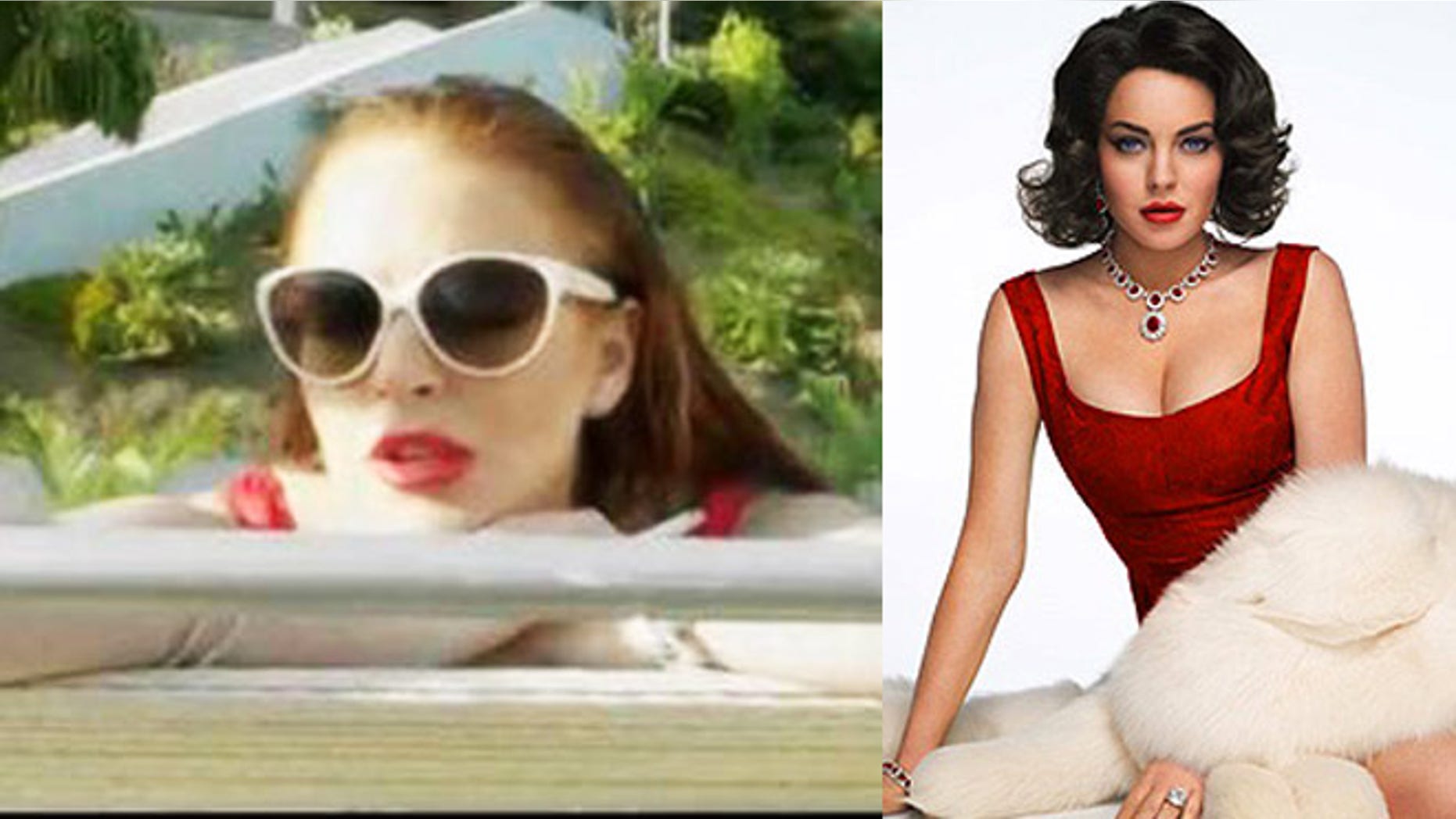 Lohan has two films coming out, the low-budget Canyons (left) and the Lifetime movie 'Liz & Dick' (right).