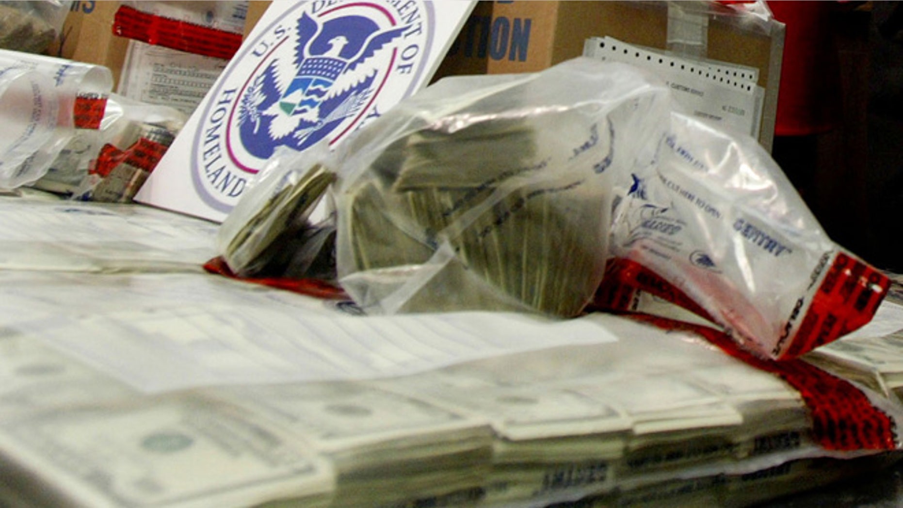 FILE: Nov. 2003: Cash seized in a federal investigation. (Reuters)