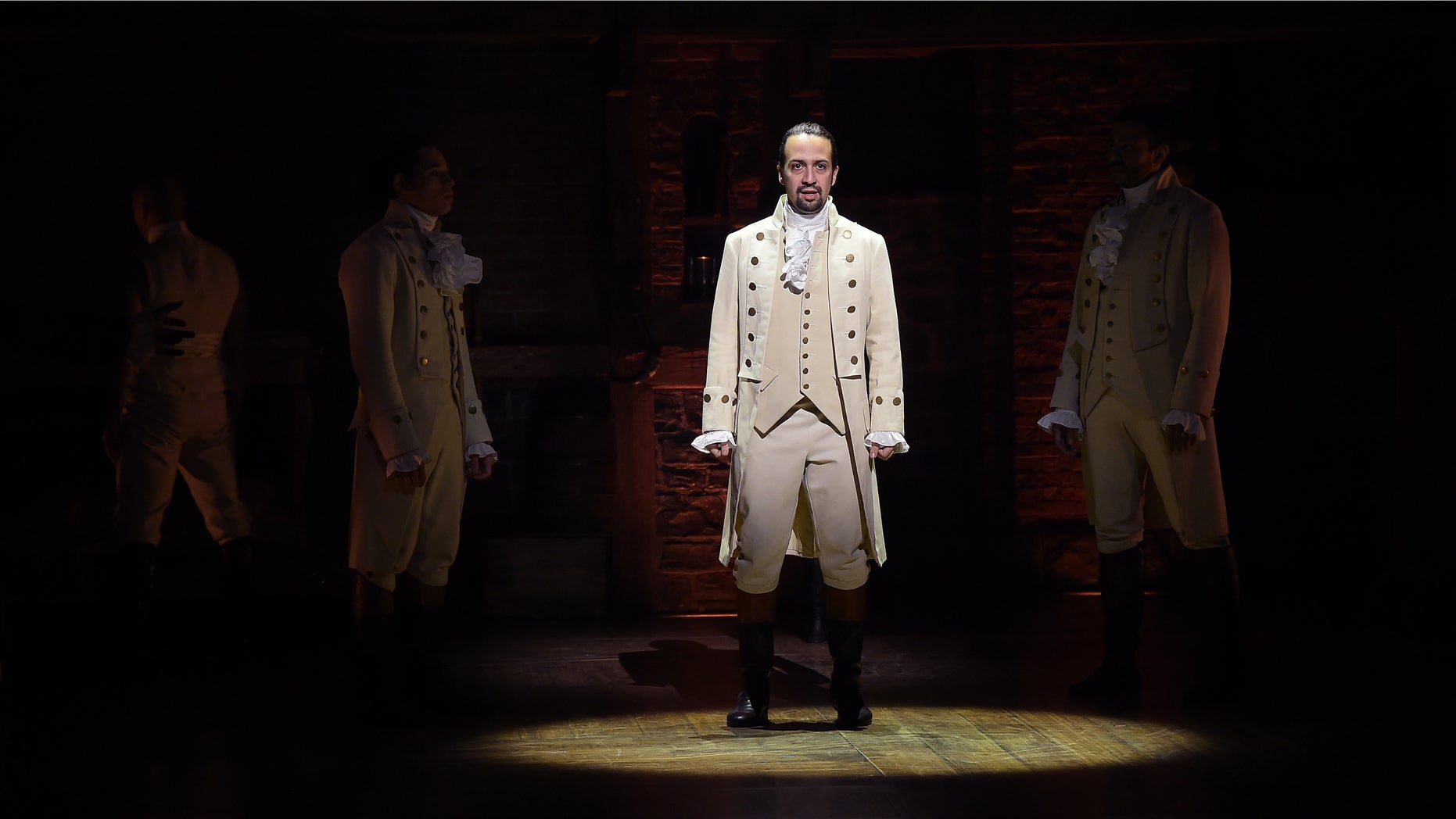 'Hamilton's actor, composer Lin-Manuel Miranda at R. Rodgers Theater on February 15, 2016 in New York City.