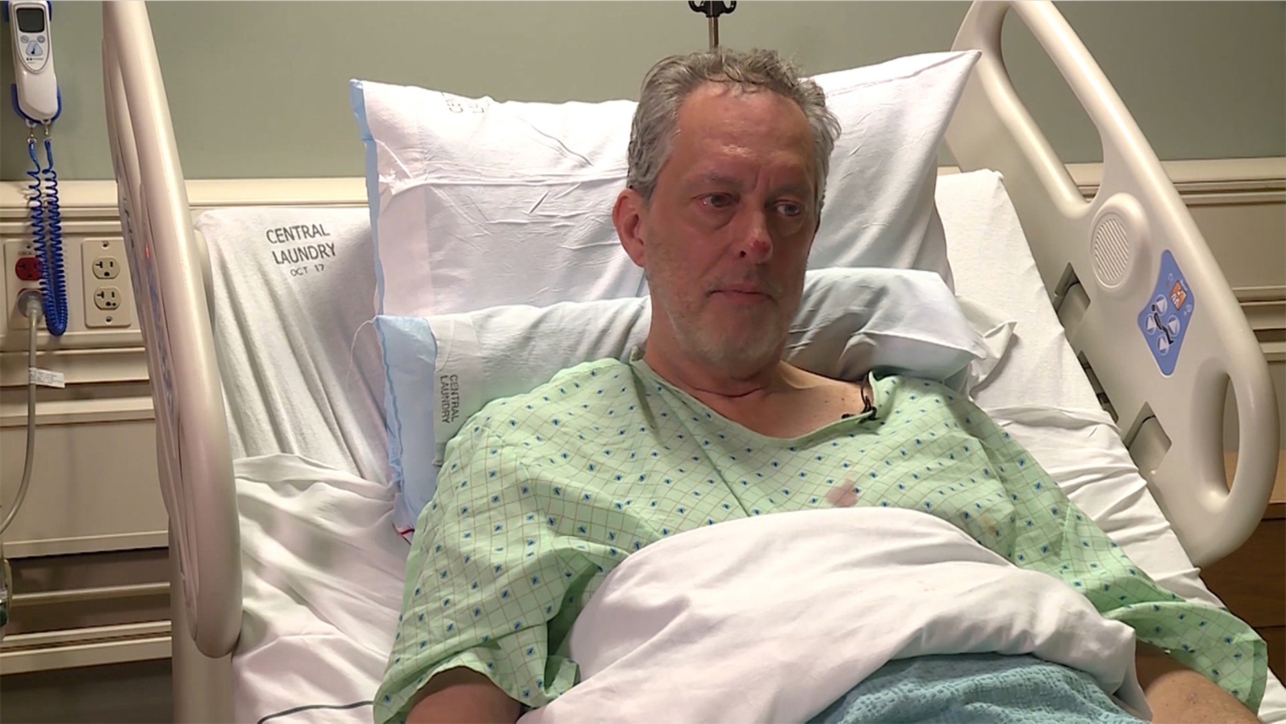 David Hales reflects on his ordeal from a hospital bed in Heber City, Utah. Hales, a snowmobiler who spent four nights alone in freezing temperatures in the Utah wilderness without food or water said he didn't think he would survive. Hales said that he trekked about seven miles on his hands and knees before he was rescued.