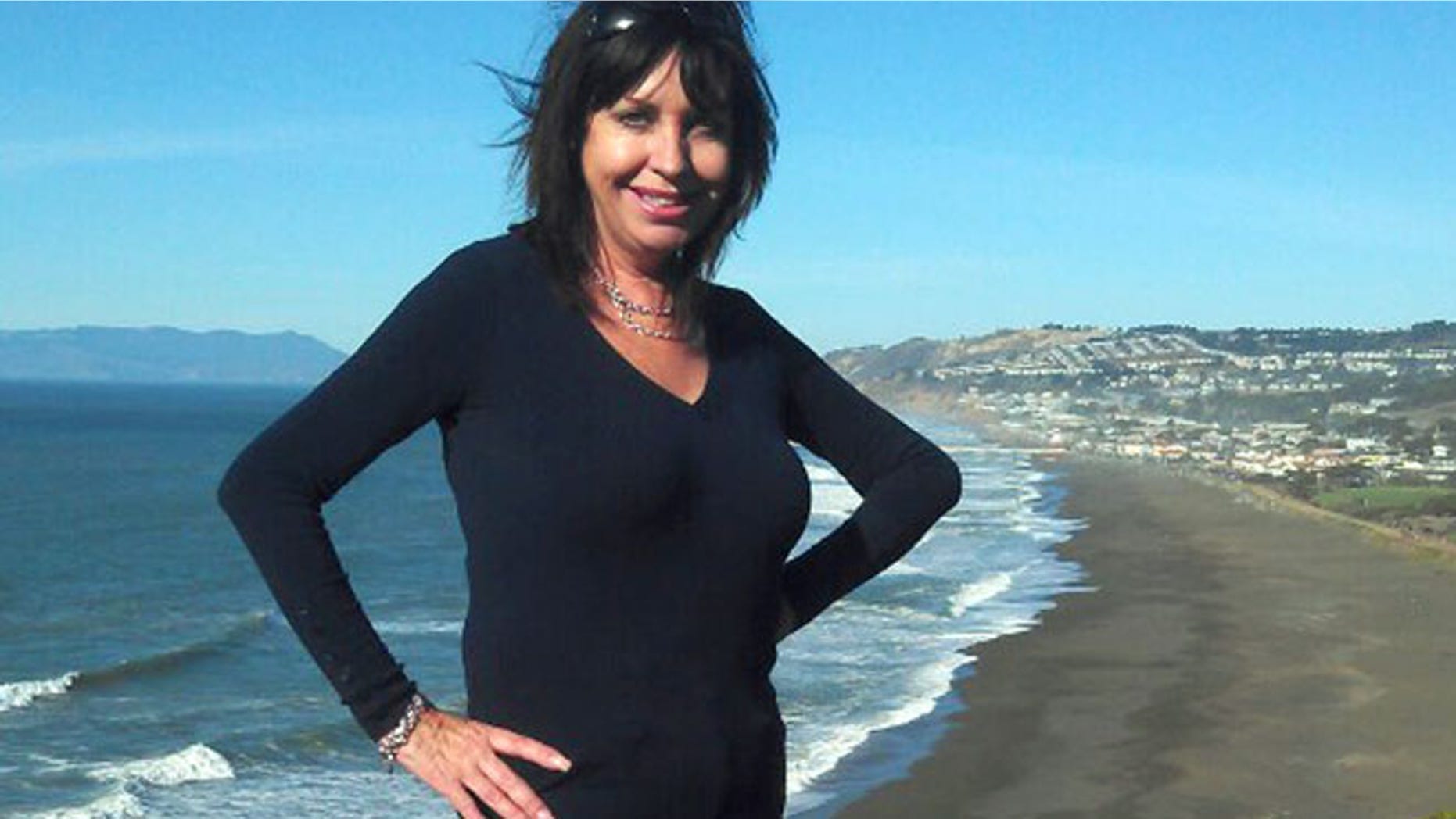 This photo shows Lynne Spalding, 57, a native of England who was found dead in a rarely used stairwell at San Francisco General Hospital last month.
