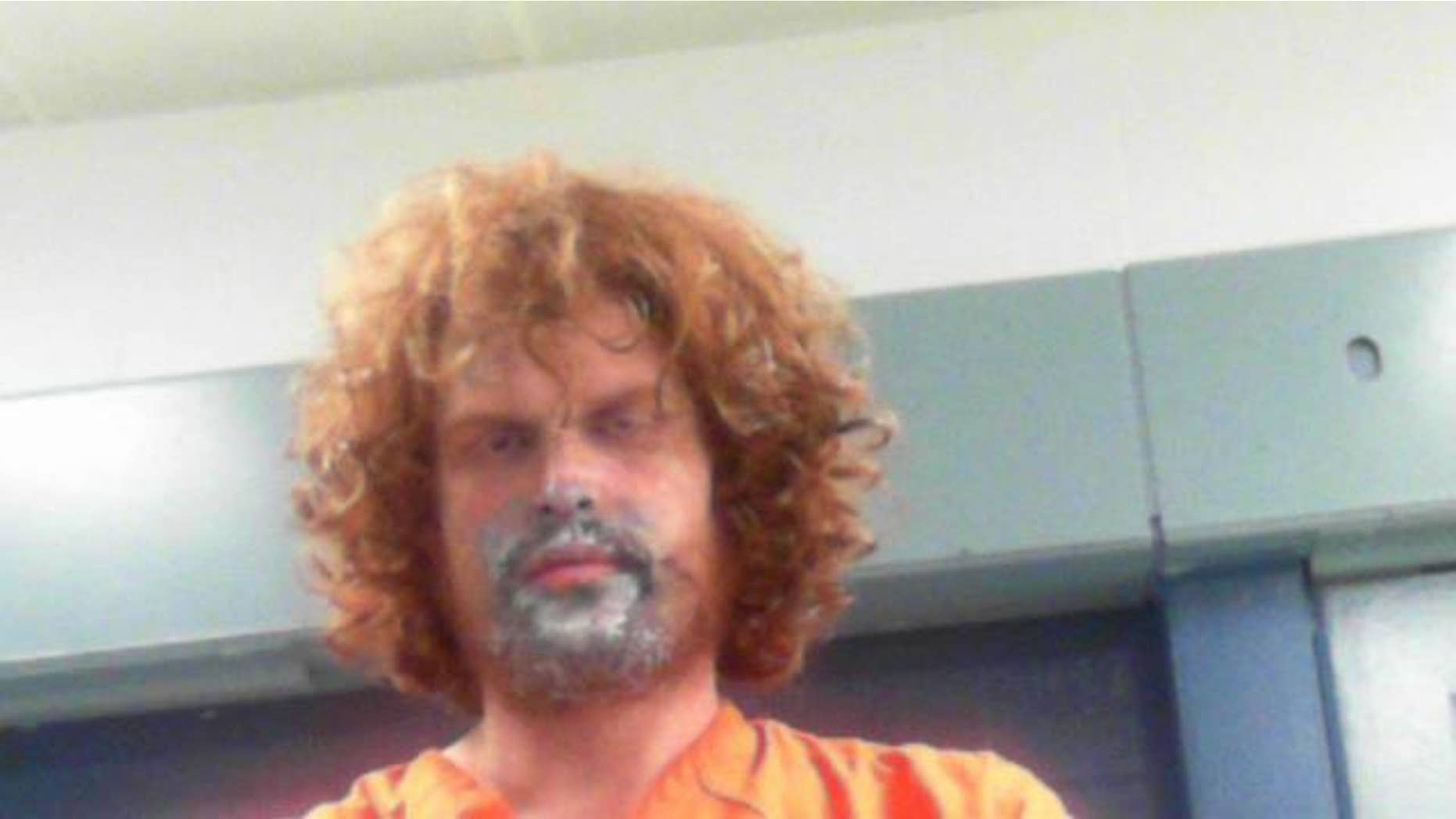 Glenn Casdorph, 30, allegedly huffed spray paint and then beat his mother with a spatula on Thursday, according to local news reports.