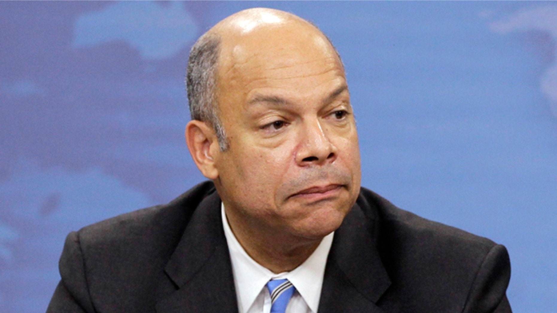 FILE: Nov. 30, 2010: Jeh Johnson speaks during a news conference at the Pentagon in Washington, D.C.