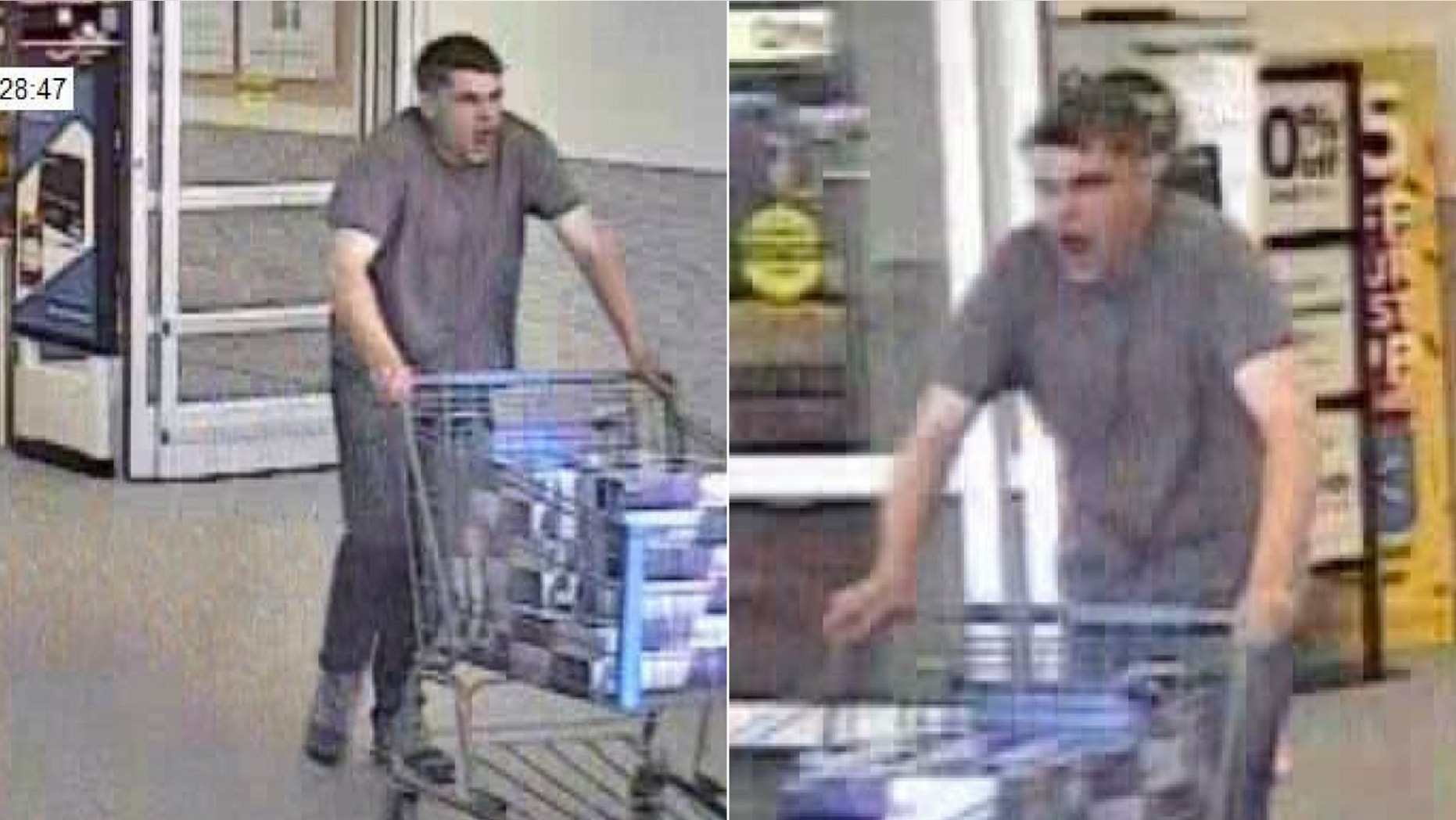The yawning thief was spotted stealing Red Bull worth nearly $250.