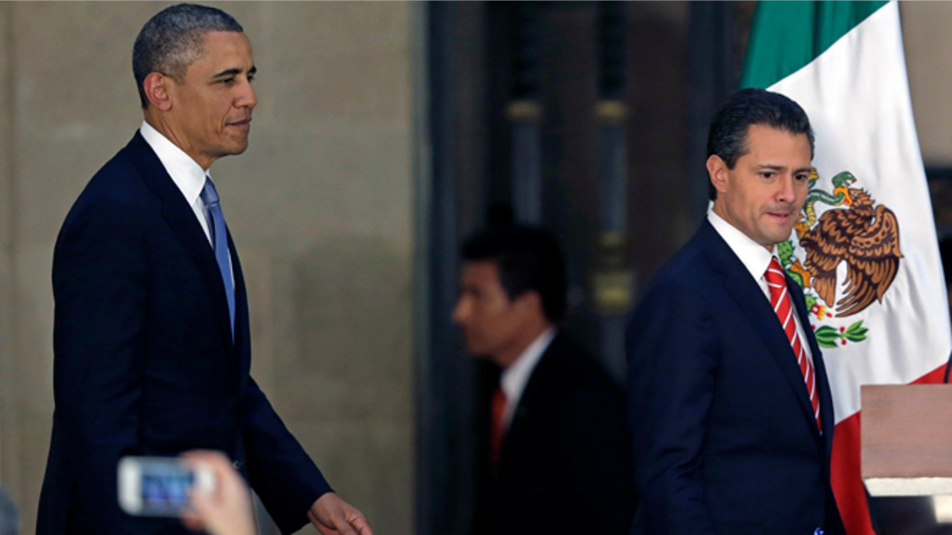 President Barack Obama and Mexico's President Enrique Pena Nieto in Mexico City, May 2, 2013.