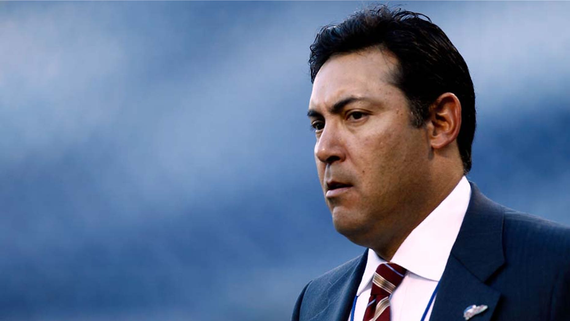 PHILADELPHIA - OCTOBER 16: General Manager Ruben Amaro Jr. of the Philadelphia Phillies watches batting practice before the Phillies taking on the San Francisco Giants in Game One of the NLCS during the 2010 MLB Playoffs at Citizens Bank Park on October 16, 2010 in Philadelphia, Pennsylvania. (Photo by Jeff Zelevansky/Getty Images)