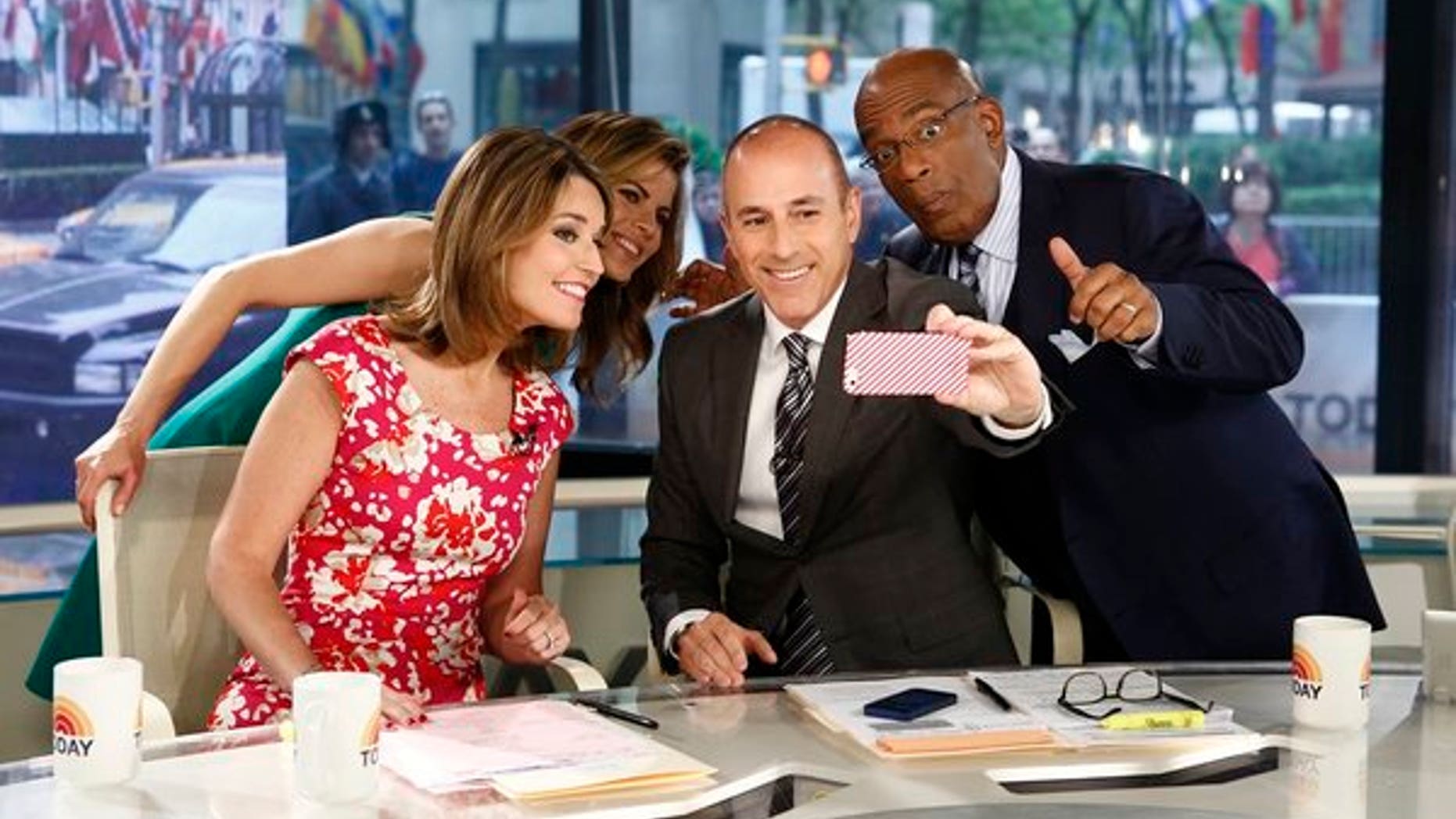 Savannah Guthrie, Natalie Morales, Matt Lauer and Al Roker appear on NBC News' "Today" show