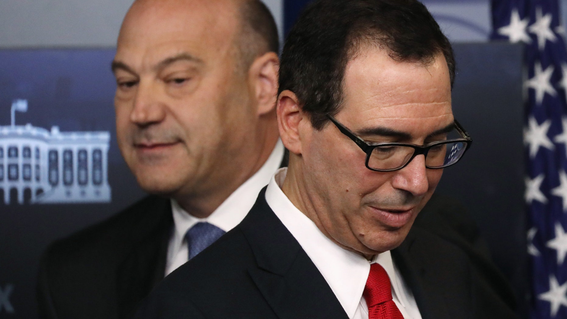 April 26: Gary Cohn and Treasury Secretary Steven Mnuchin unveil the Trump administration's tax reform proposal in the White House.