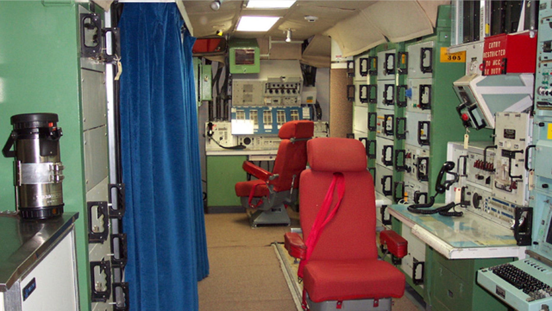 This photo provided by the National Park Service shows the inside of the deactivated Delta Nine Launch Facility near Wall, S.D., that is now open to the public.