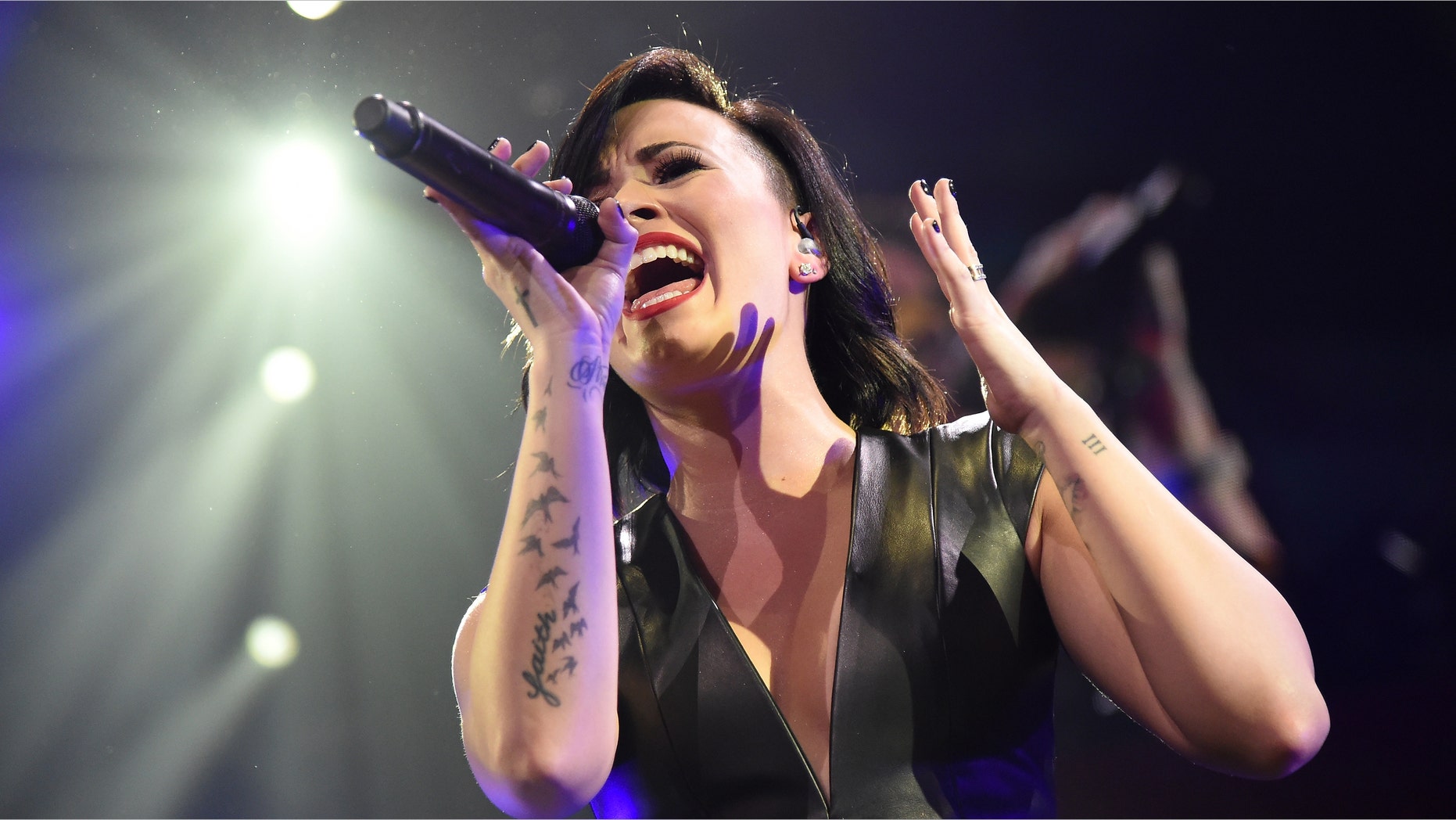Demi Lovato during KIIS FM's Jingle Ball 2014 on December 5, 2014 in Los Angeles.