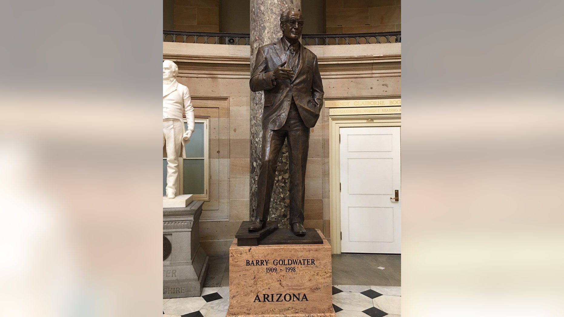 The statue of Sen. Barry Goldwater, R-Ariz., in the Capitol’s Statuary Hall. Goldwater was Sen. JOhn McCain’s Senate predecessor.