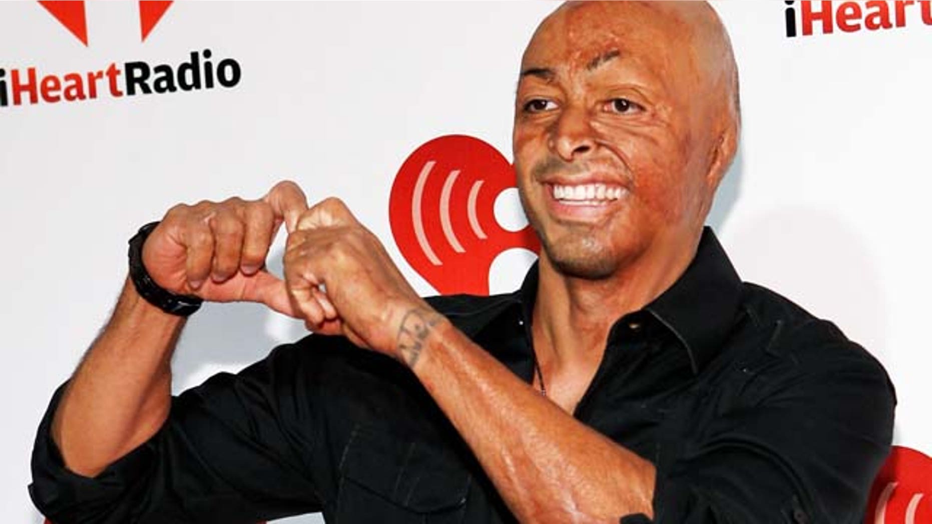 Sept. 24, 2011: J.R. Martinez poses in the press room at the iHeartRadio Music Festival held at the MGM Grand Garden Arena in Las Vegas, Nev.