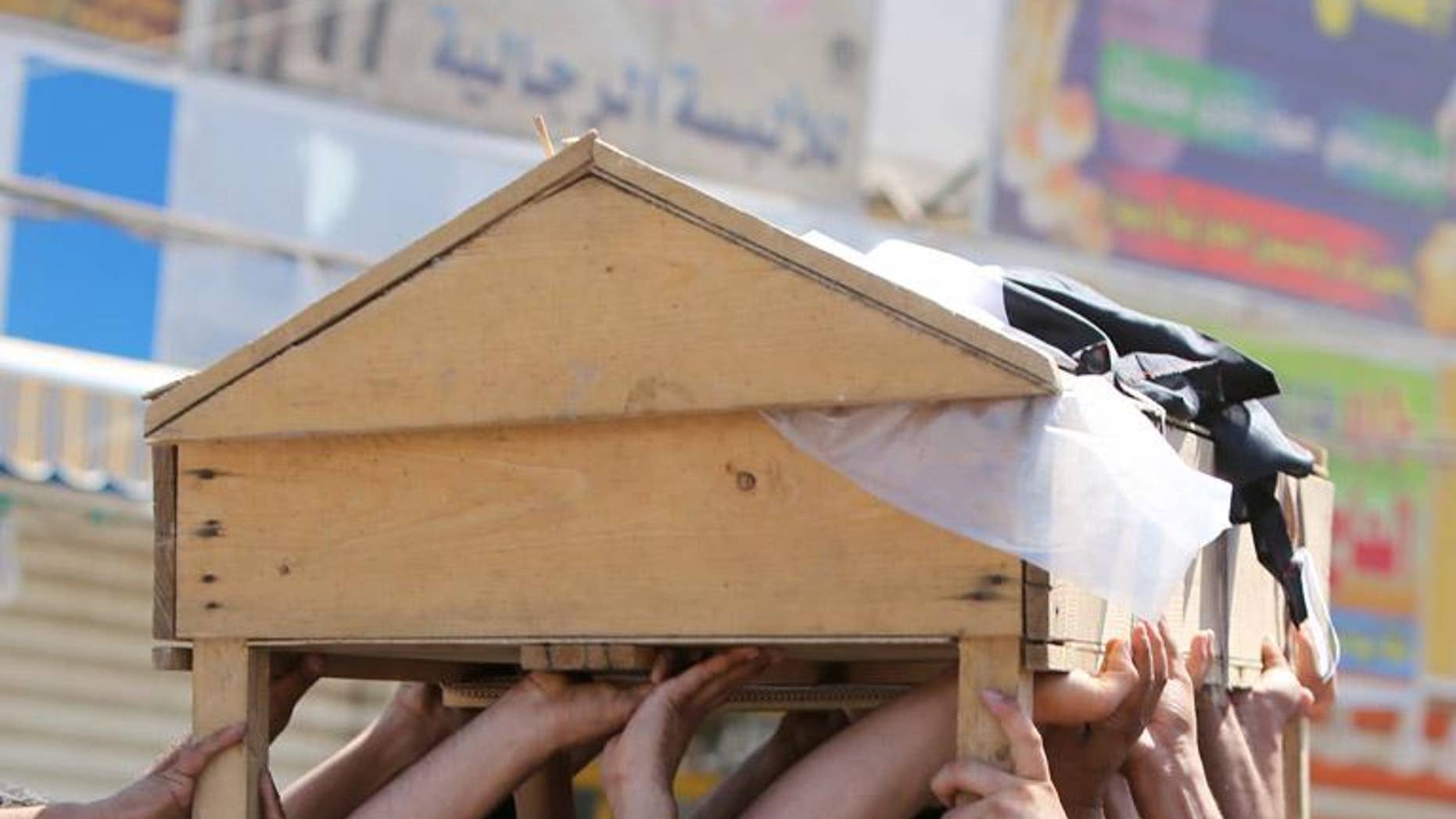A Shiite funeral at a mosque in Baghdad