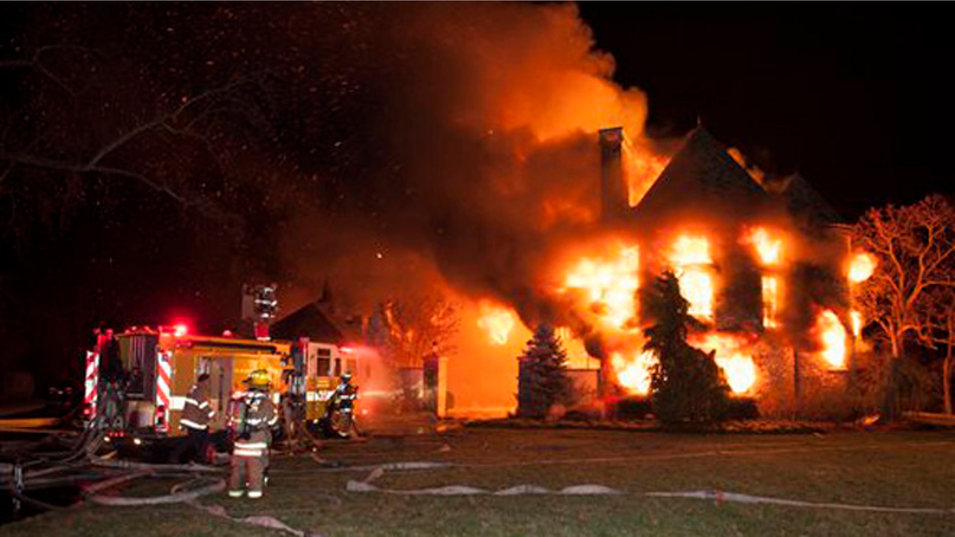 Jan. 19, 2015: In this file photo, firefighters battle a four-alarm fire at a home in Annapolis, Md.