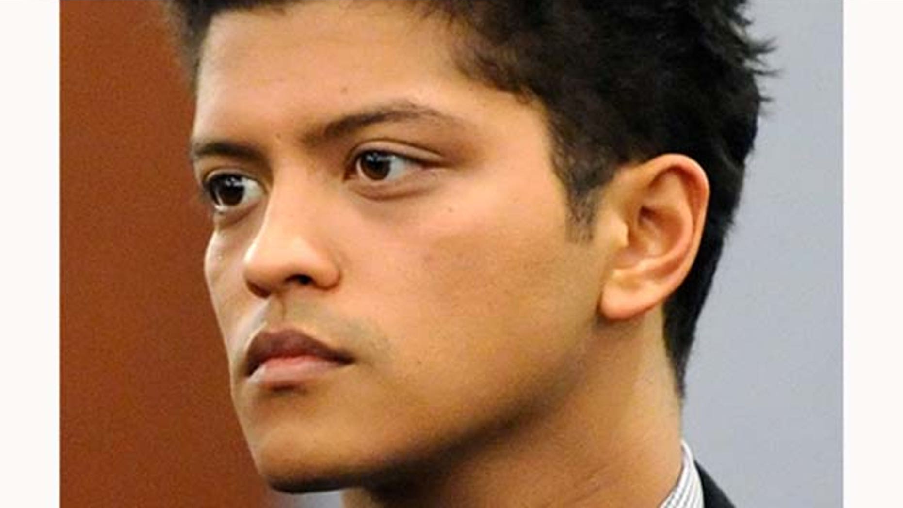 February 4, 2011: Recording artist Bruno Mars appears at the Clark County Regional Justice Center to waive his preliminary hearing on felony drug possession charges in Las Vegas, Nev. Mars, whose legal name is Peter Hernández, was arrested last September at the Hard Rock Hotel & Casino for possession of cocaine.