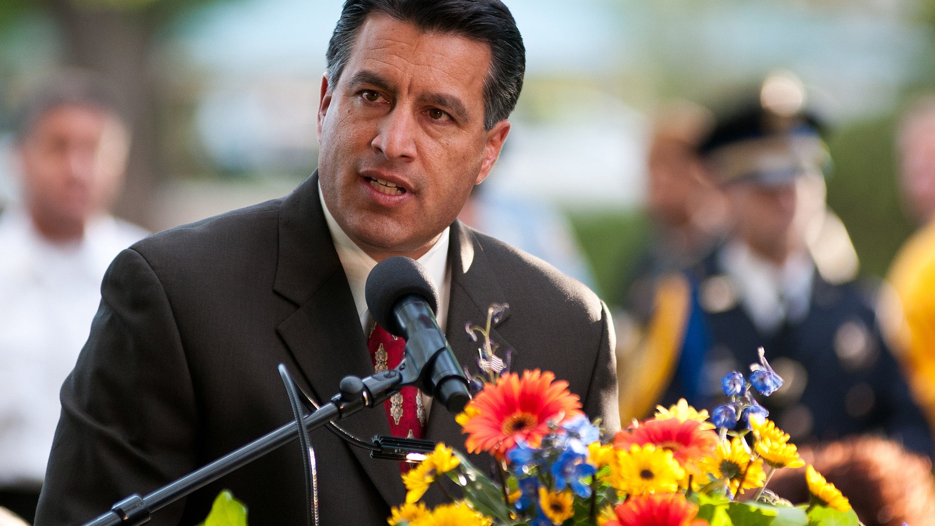 Nevada Gov. Brian Sandoval addressing the 2012 Republican convention in Tampa.
