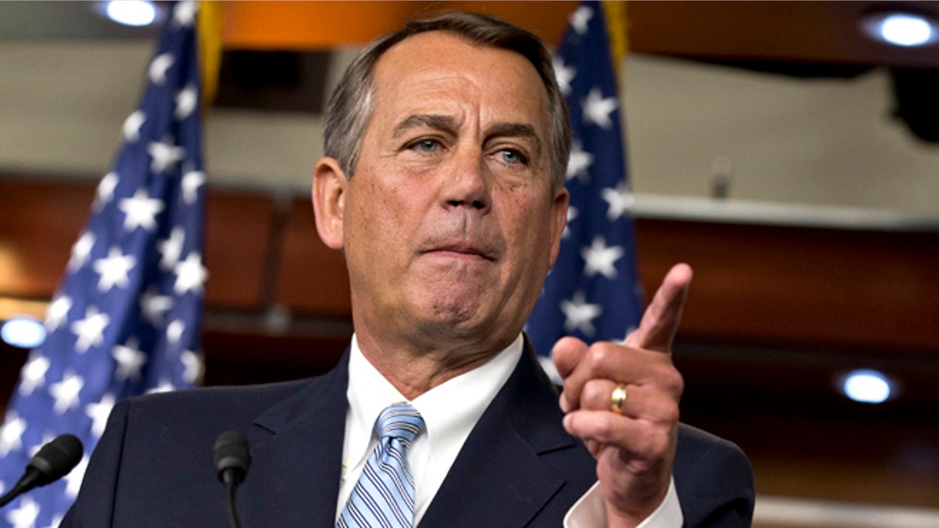 Feb. 6, 2013: House Speaker John Boehner speaks to reporters on Capitol Hill.