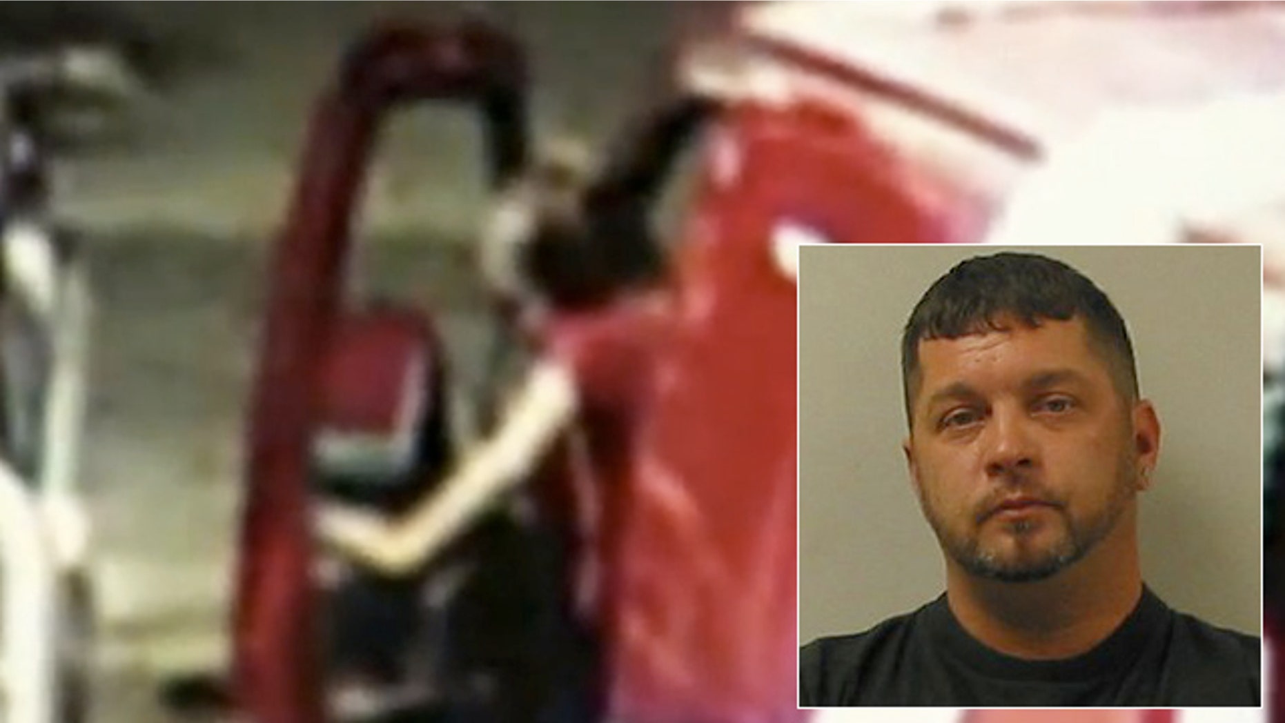Oct. 18: This frame grab shows a girl getting out of the driver’s side of a van at a gas station in Brownstown Township, Mich., on Oct. 8. Police in Brownstown Township say Shawn Weimer, inset, had been drinking when he had his daughter drive him to a convenience store in the middle of the night.