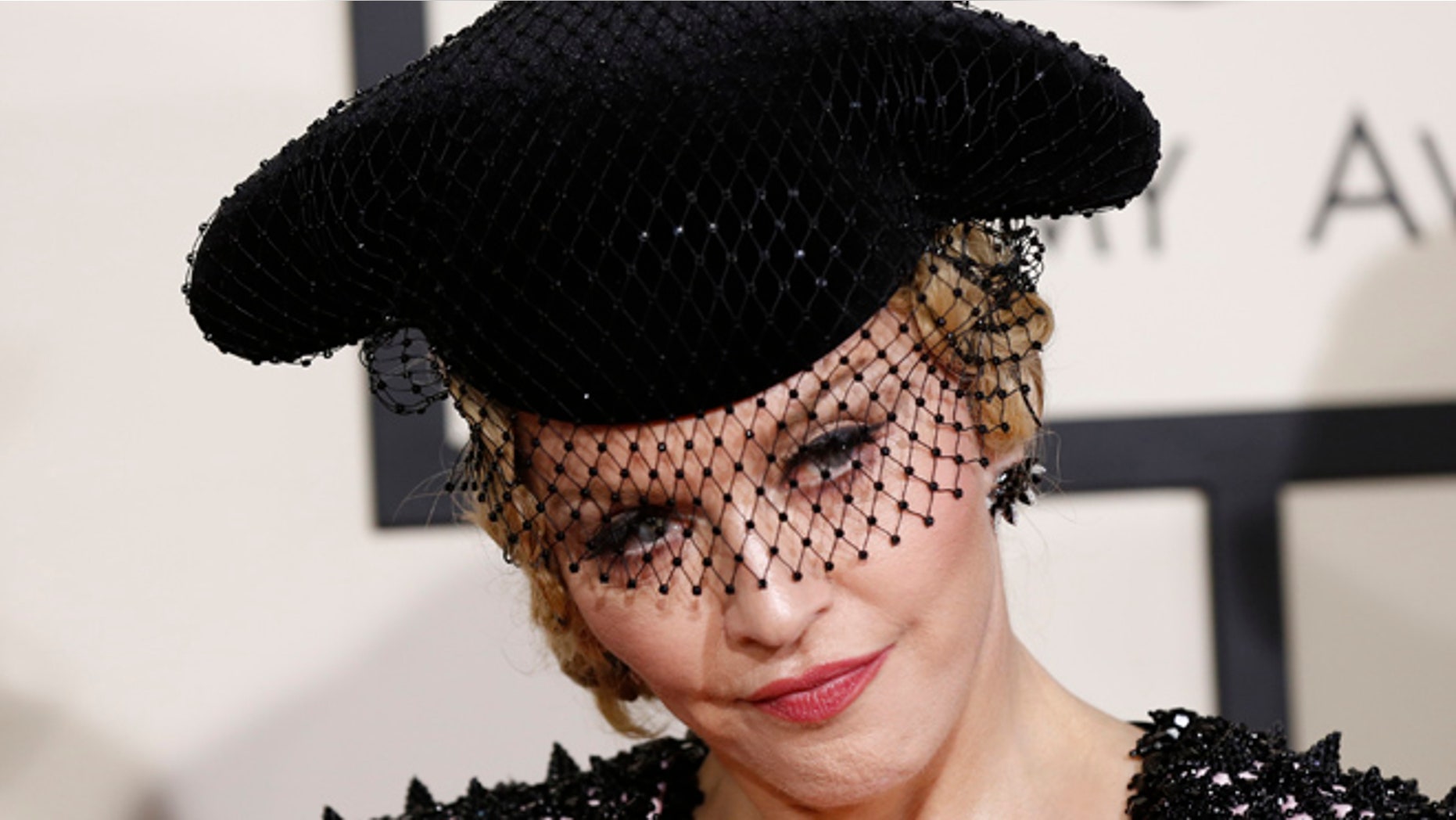 February 8, 2015. Madonna arrives at the 57th annual Grammy Awards in Los Angeles, California.
