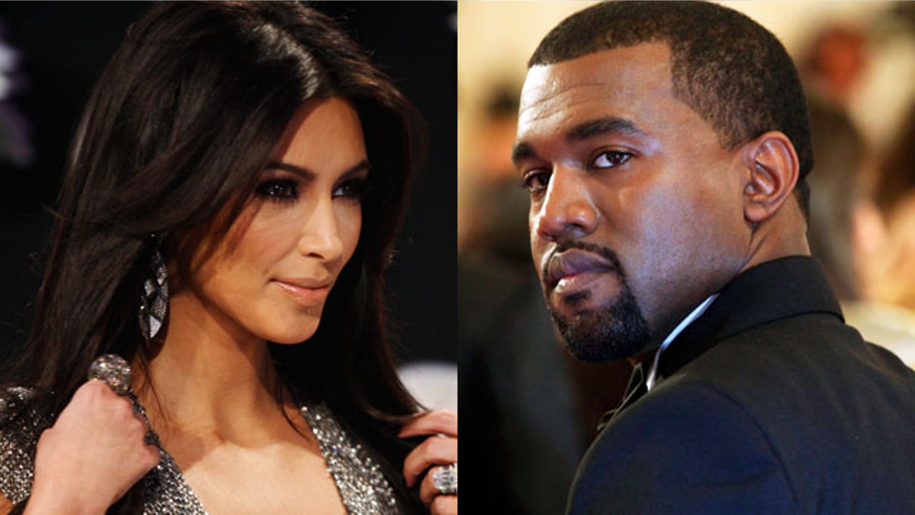 Kim Kardashian and Kanye West.