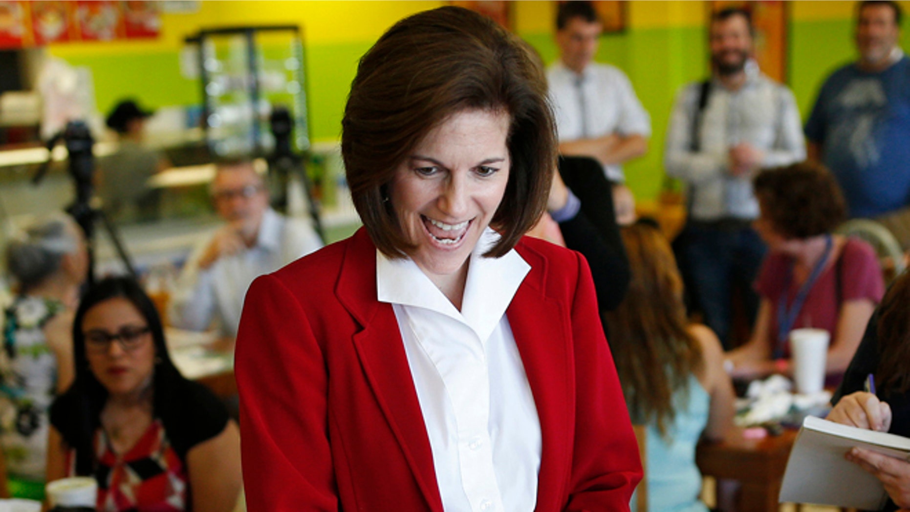 Senate candidate Catherine Cortez Masto at a campaign event at a restaurant in Las Vegas in May 2016.