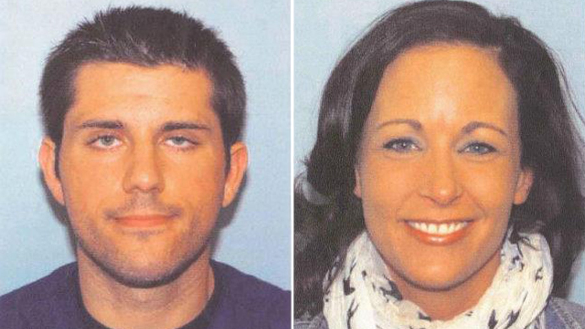 Police have issued an arrest warrant for Nathan Summerfield, left, after Lynn Jackenheimer, right, was found dead in North Carolina's Outer Banks.