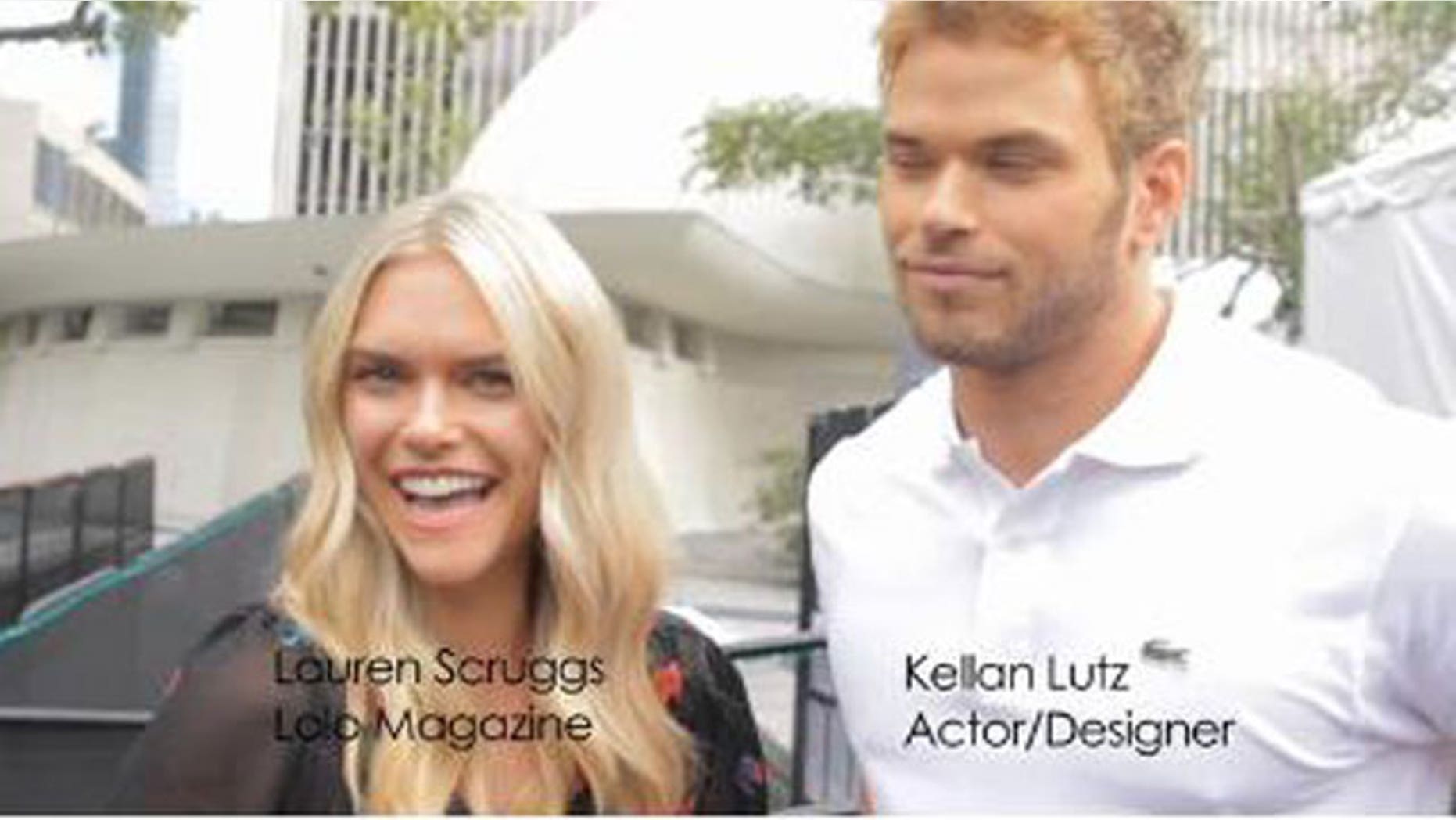 LoLo magazine editor and model Lauren Scruggs interviewing Kellan Lutz (LoLo/Vimeo)