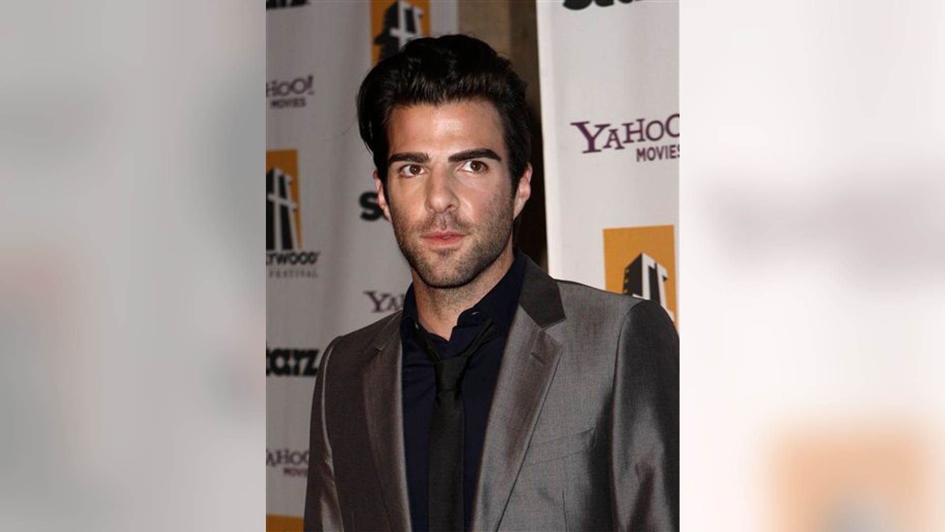 Zachary Quinto arrives at the 13th Annual Hollywood Awards Gala on Monday, Oct. 26, 2009, in Beverly Hills, Calif. (AP Photo/Matt Sayles)