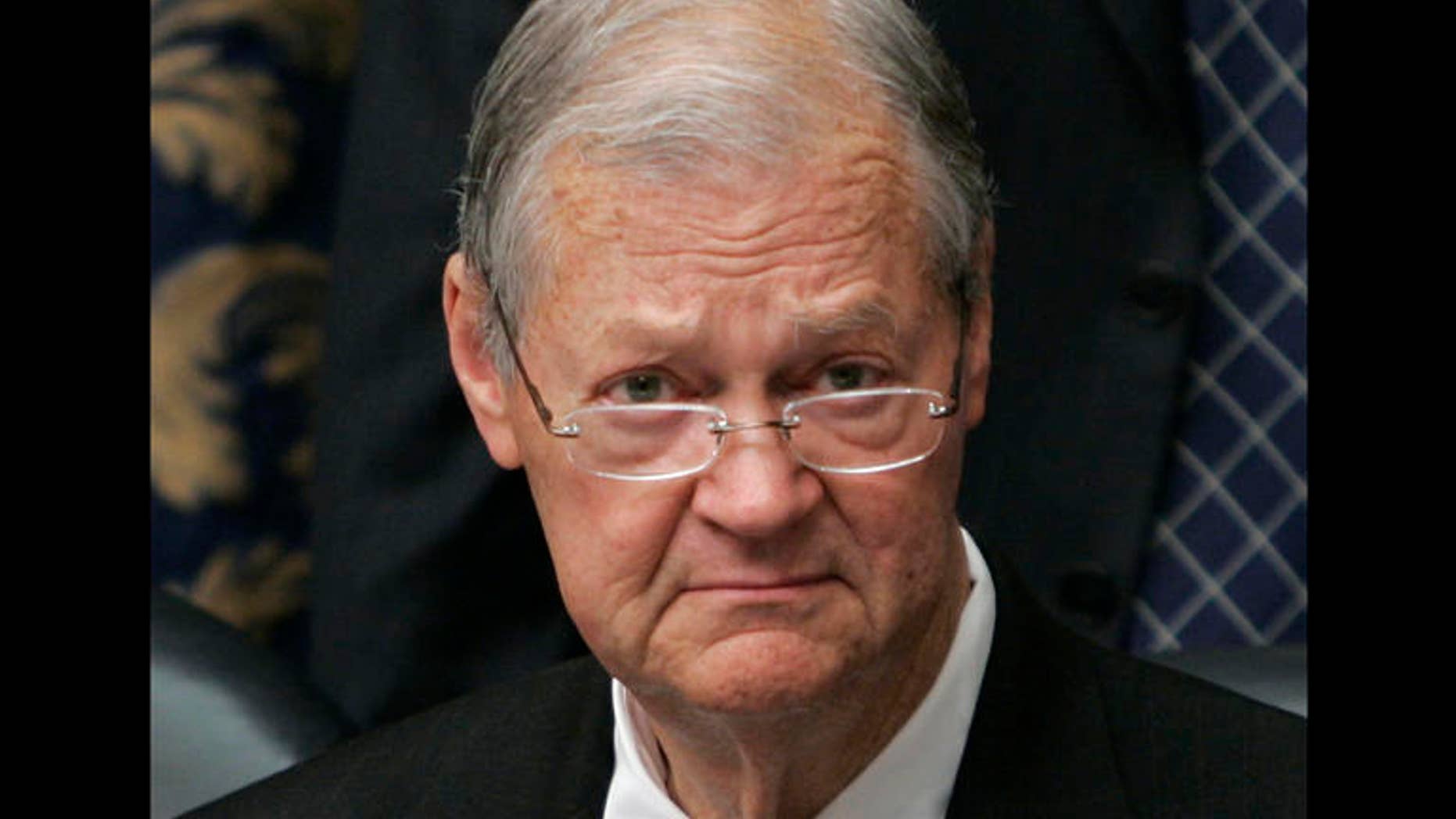 FILE: Then-Rep. Ike Skelton, D-Mo., takes part in a hearing on Iraq before a committee on Capitol Hill.