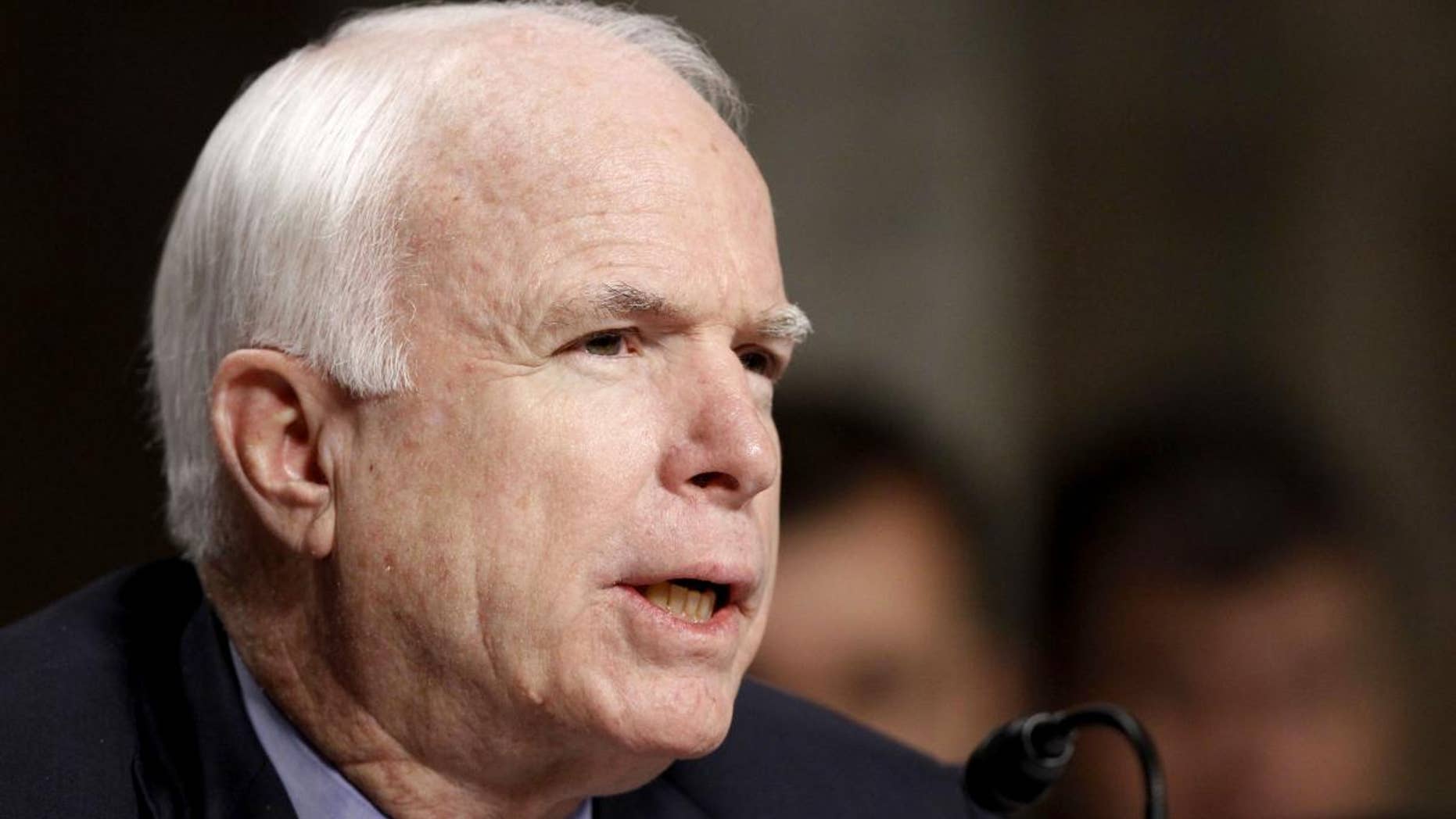 Sen. John McCain, R-Ariz., the ranking Republican on the Senate Armed Services Committee, speaks on Thursday, Dec. 2, 2010 (AP Photo/Alex Brandon)