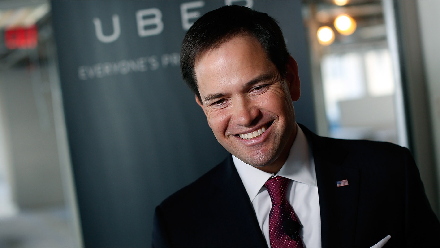 U.S. Sen. Marco Rubio speaks at Uber's headquarters March 23, 2014 in Washington, DC.