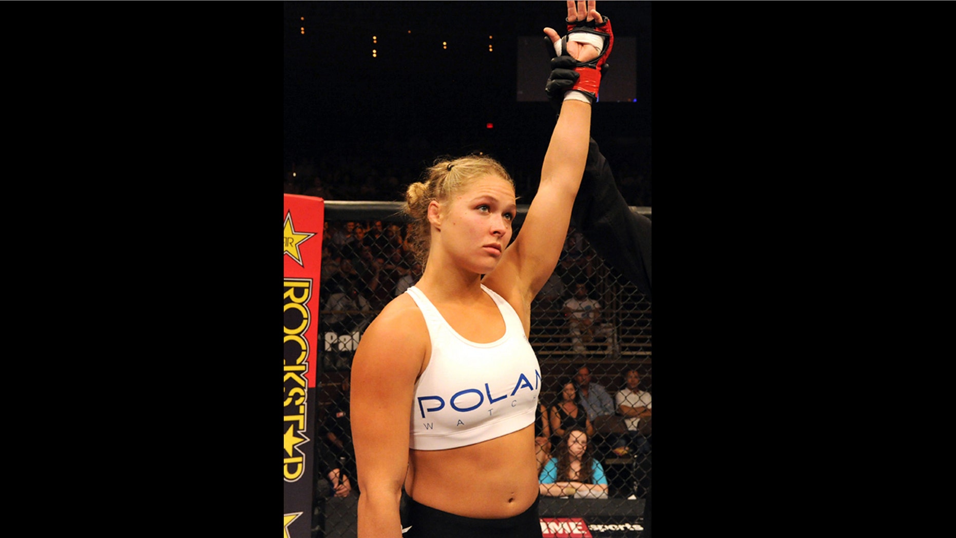 LAS VEGAS - AUGUST 12: Ronda Rousey after her victory over Sarah D'Alelio at the Pearl at the Palms on August 12, 2011 in Las Vegas, Nevada. (Photo by Kari Hubert/Forza LLC/Forza LLC via Getty Images) *** Local Caption *** Ronda Rousey