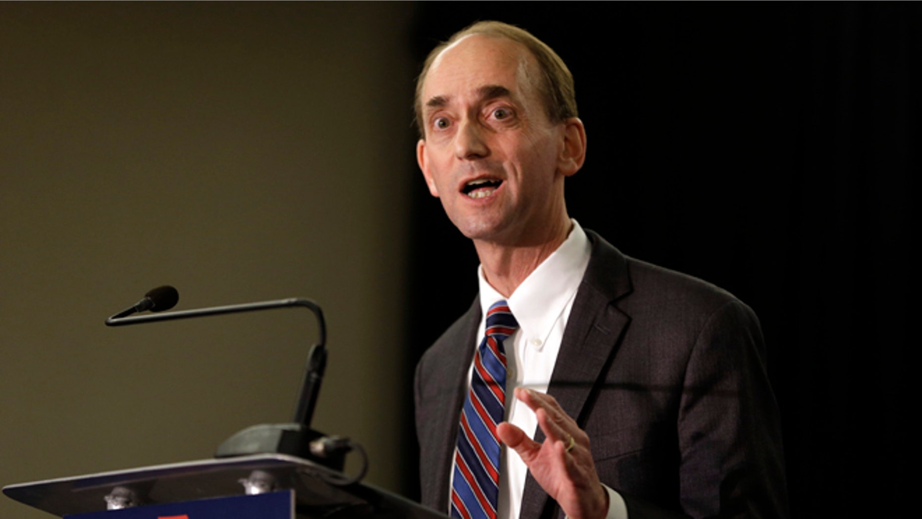 FILE 2008: Missouri Auditor Tom Schweich announces his candidacy for governor in St. Louis.